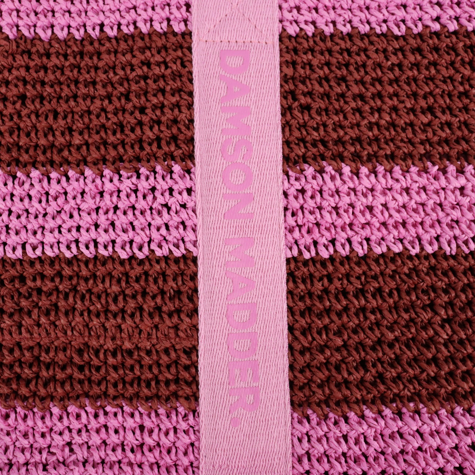 Damson Madder Stripe Raffia Tote Bag In Pink And Red Women’s One Size Lot of 3