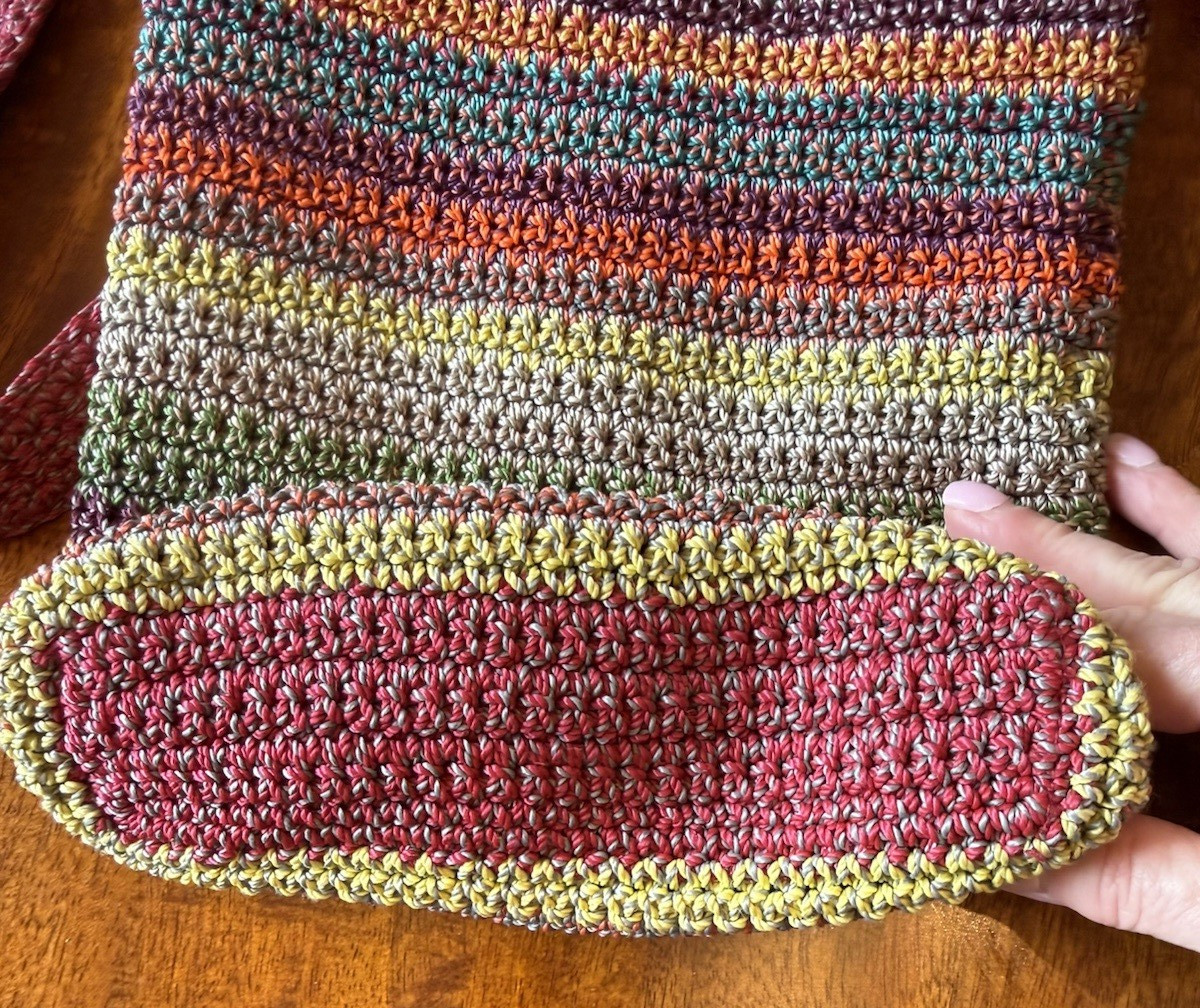 Lina Boho Multi Color Woven Crochet Macrame Crossbody Bag
