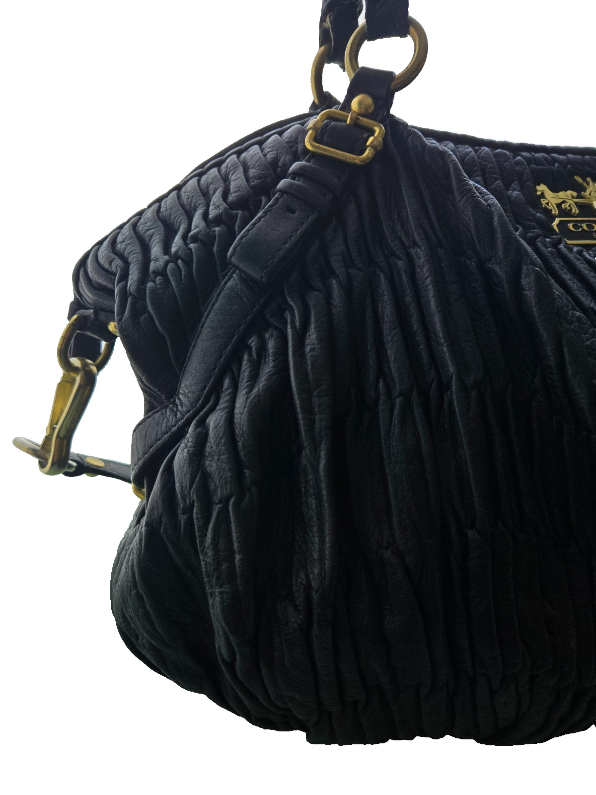 Authentic Coach Madison Gathered Leather Sophia Satchel (Style No. 15947)