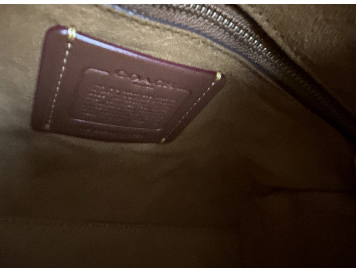 Coach Ruby Satchel 25 Signature Textile Jacquard, Cocoa/Burnished Amber