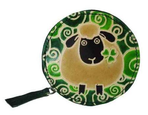 Royal Tara Sheep Round Leather Purse 9cm