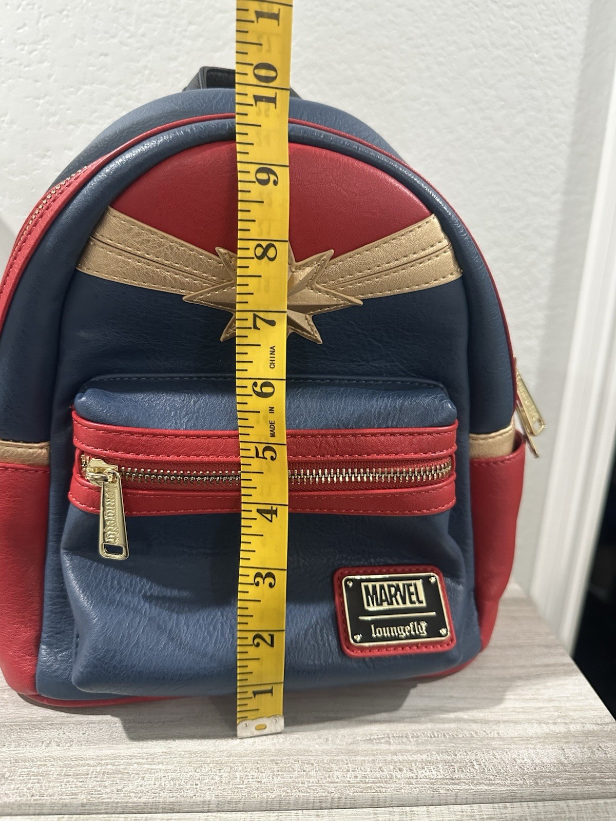 Loungefly Wonder woman Mini Backpack Red Blue Cosplay Marvel Comics Faux Leather