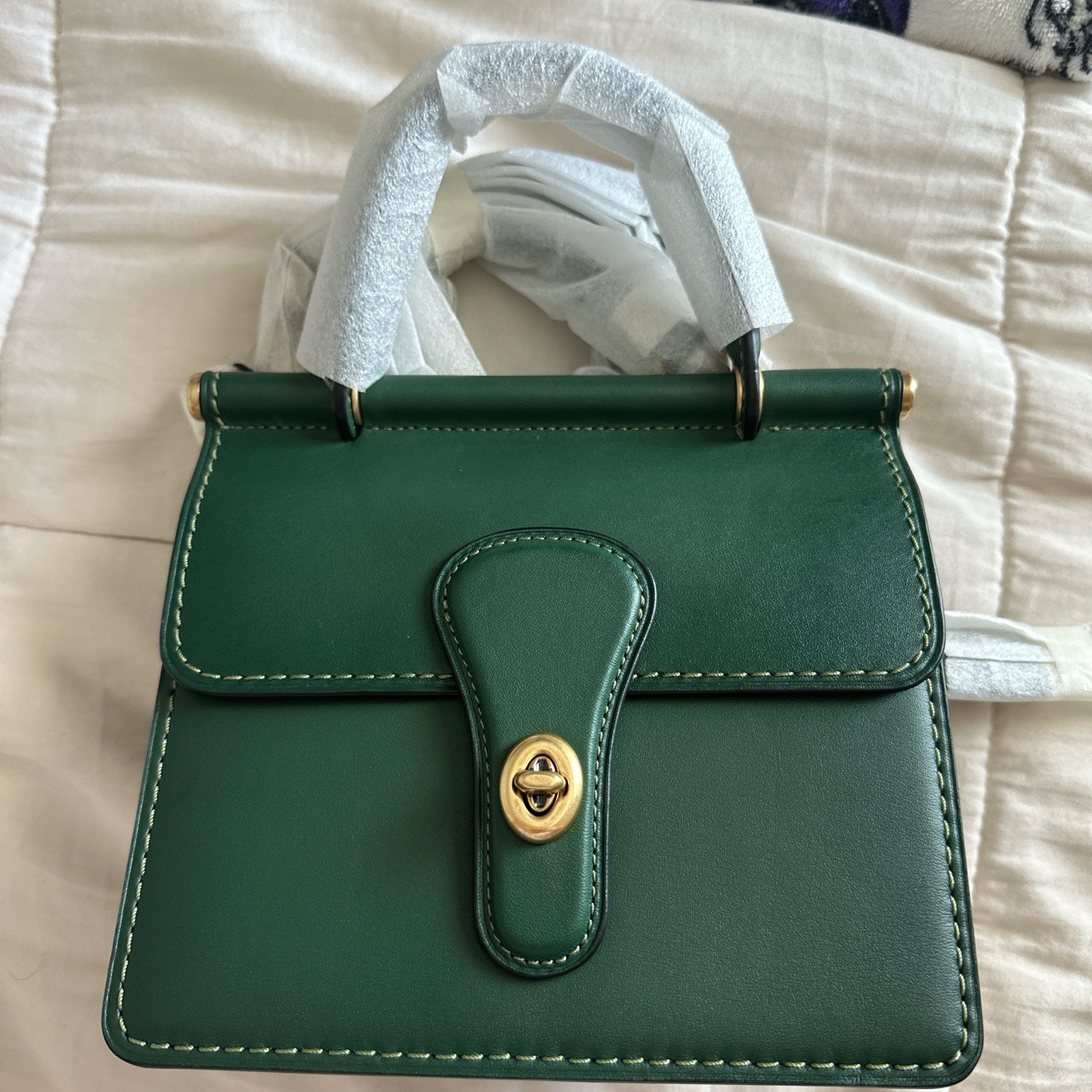 Coach Willis Top Handle 18 Archive In Hunter Green
