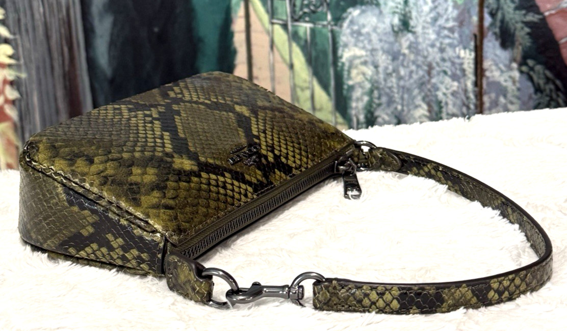 NWT Coach Nolita 19 Shoulder Bag Wristlet Snake Print CCF62 OLIVE MULTI Leather