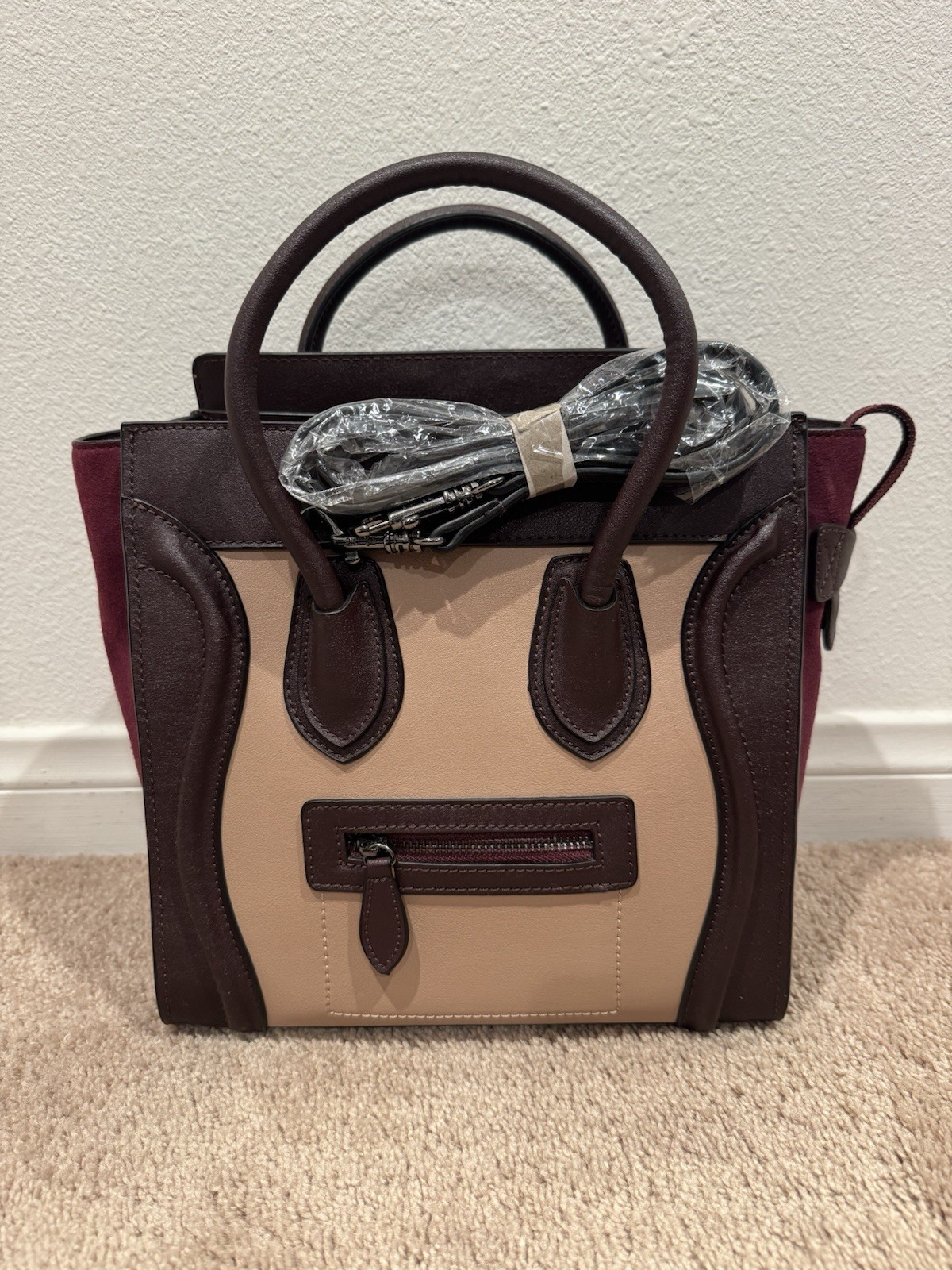 Smile Handbag Luggage Mini Shopper Blue/Multicolor