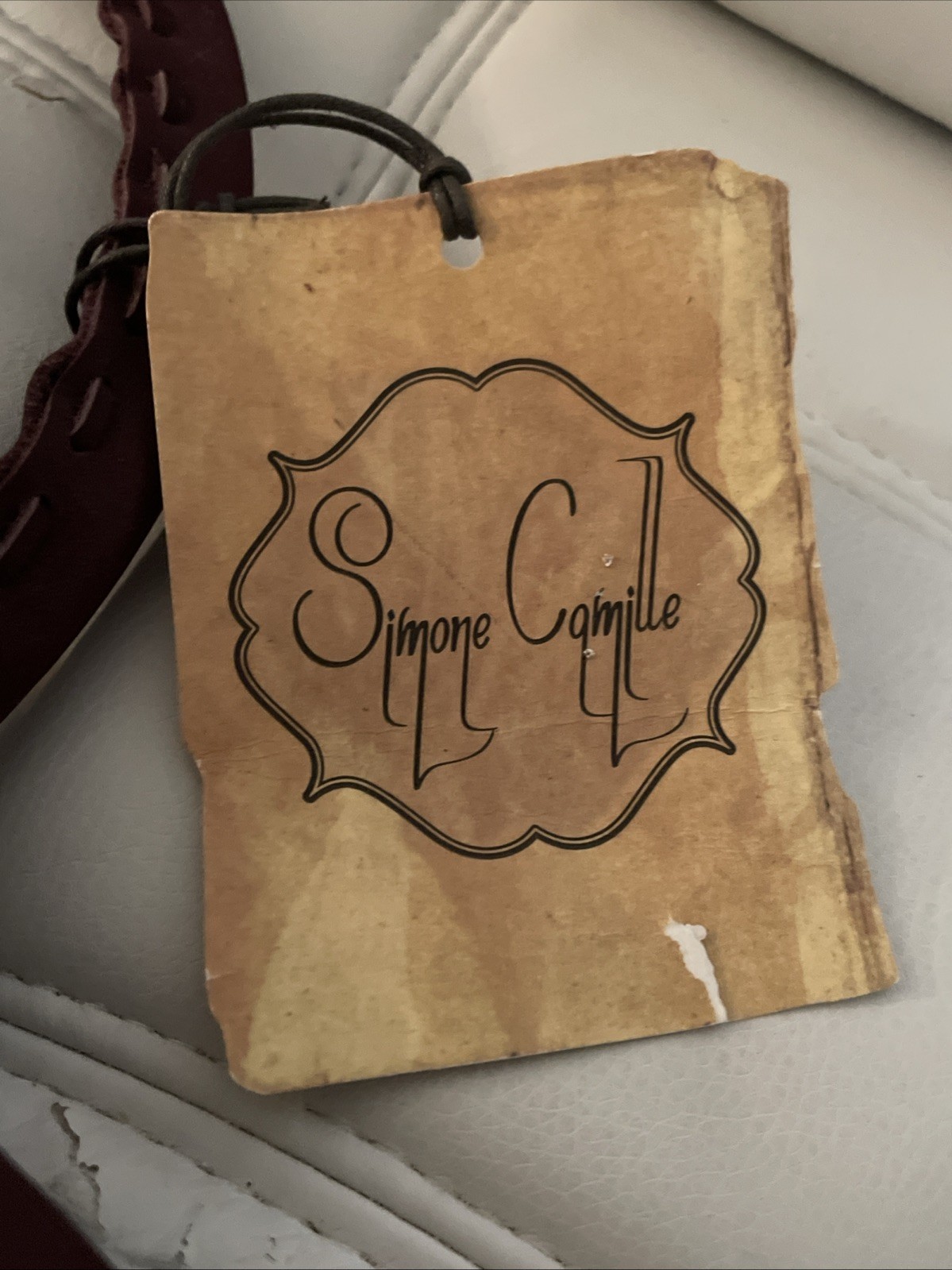 Simone Camille Suede Leather Carpet Boho Metal Coin Tassles Bag Handbag Large