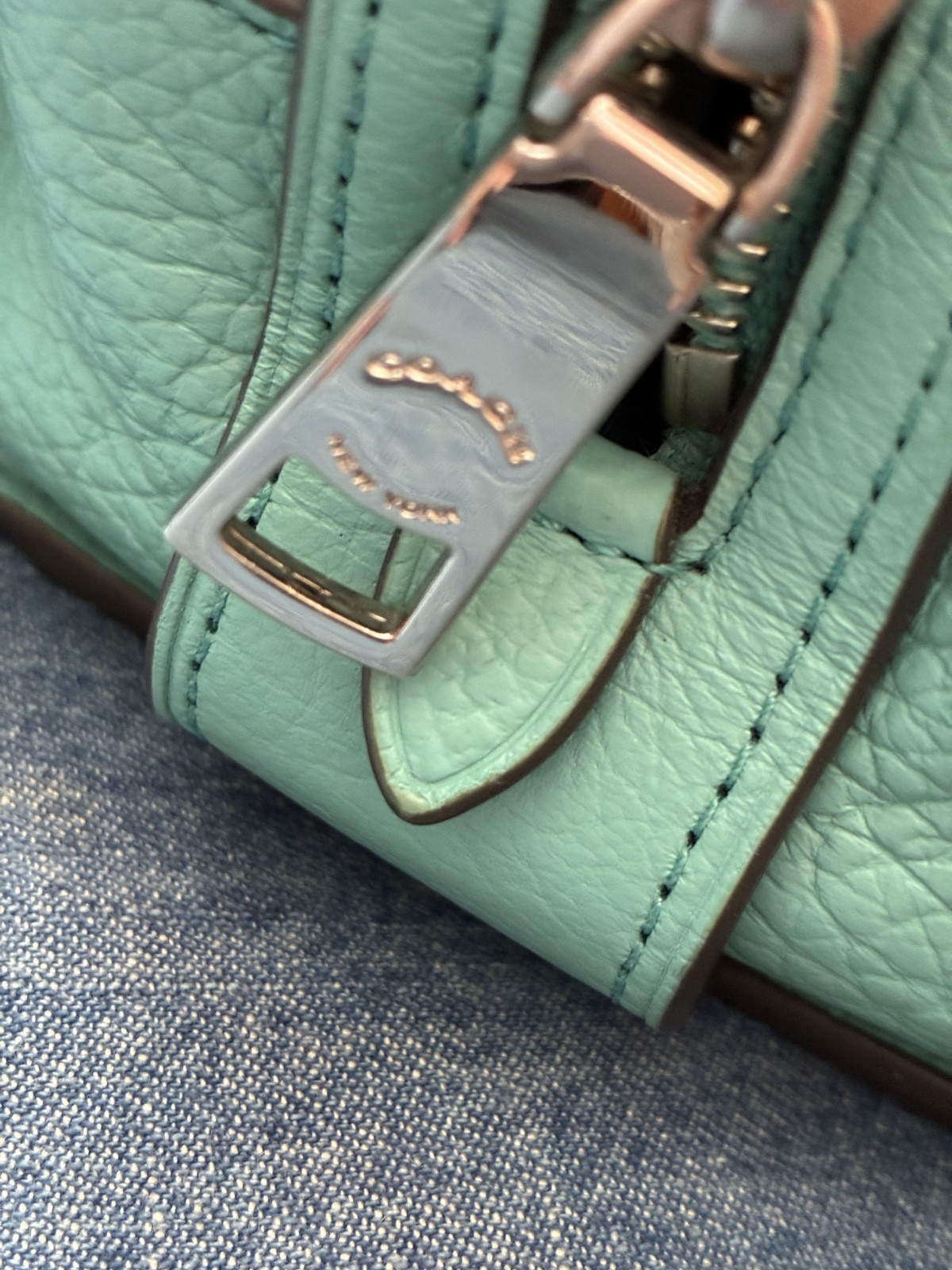 Coach Mercer satchel 24 Top Handle Handbag -Teal