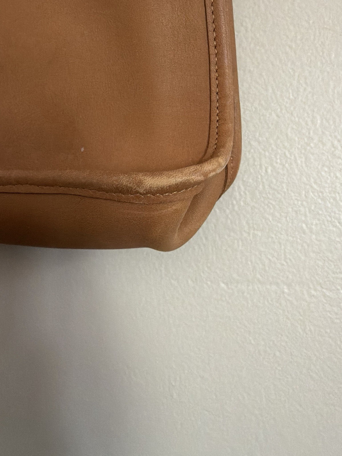 Vintage Coach Weston Shopper Shoulder Bag Brown Tan Leather Style 9021