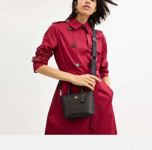 Coach Outlet City Mini Tote Bag CW032 IMXAQ 6.10 x 5.51 x 3.54 in