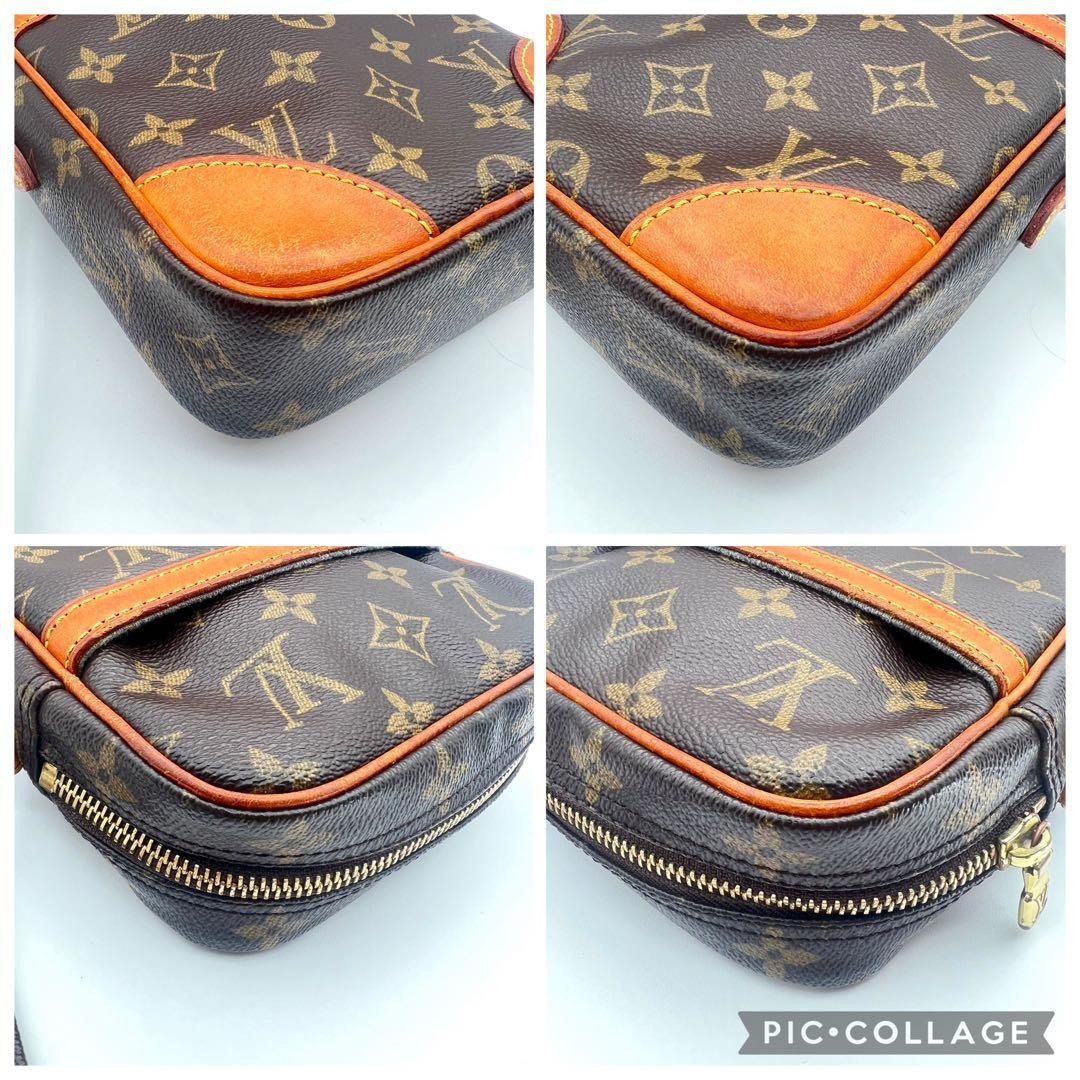 Louis Vuitton Danube PM Monogram Canvas Crossbody Bag Brown Authentic Vintage