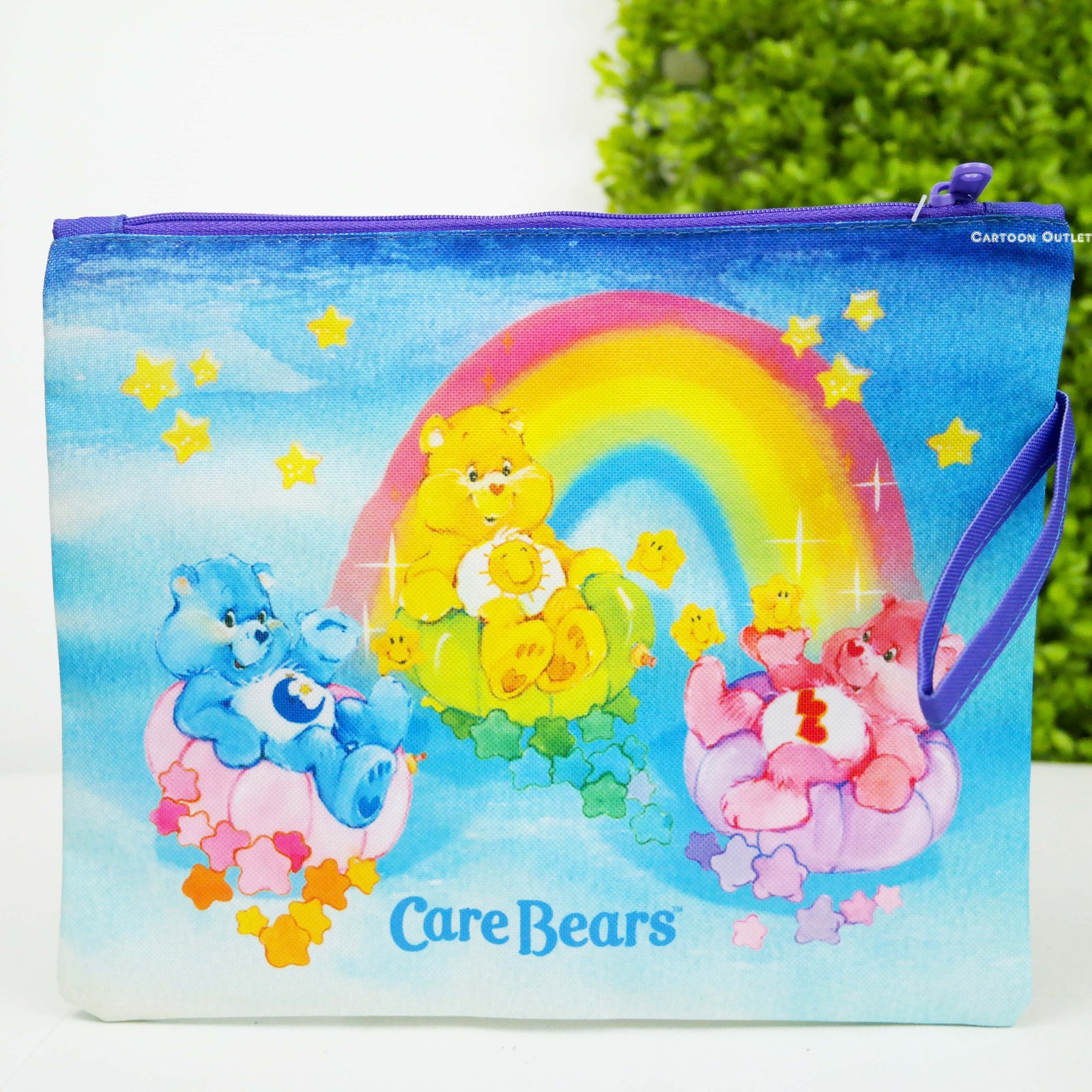 Care Bears Beach Bag Pouch 10×8 Inches Water Resistant Wristlet NWT
