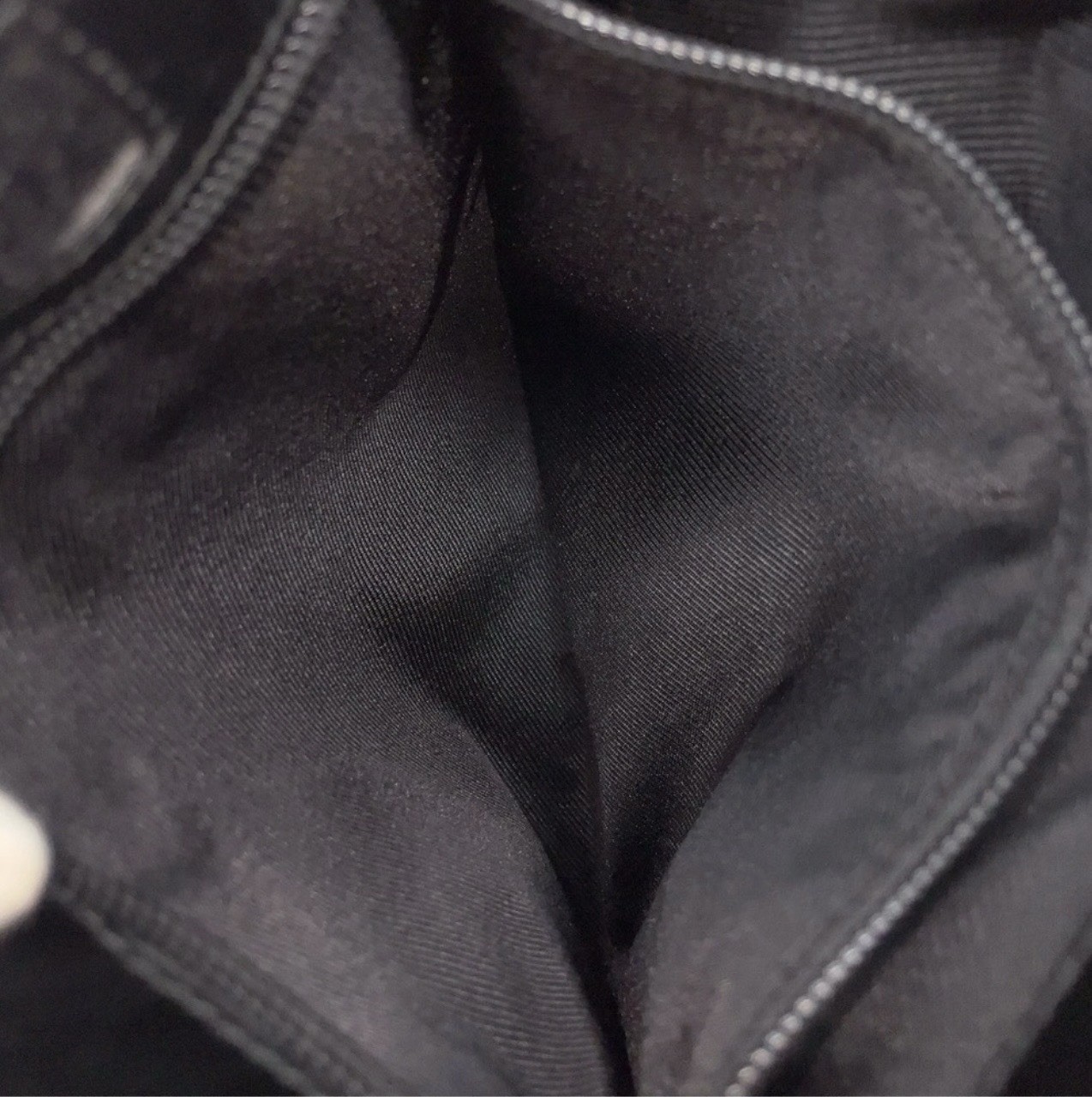Auth Gucci GG Canavs x Leather Black SV Sacoche Shoulder Bag