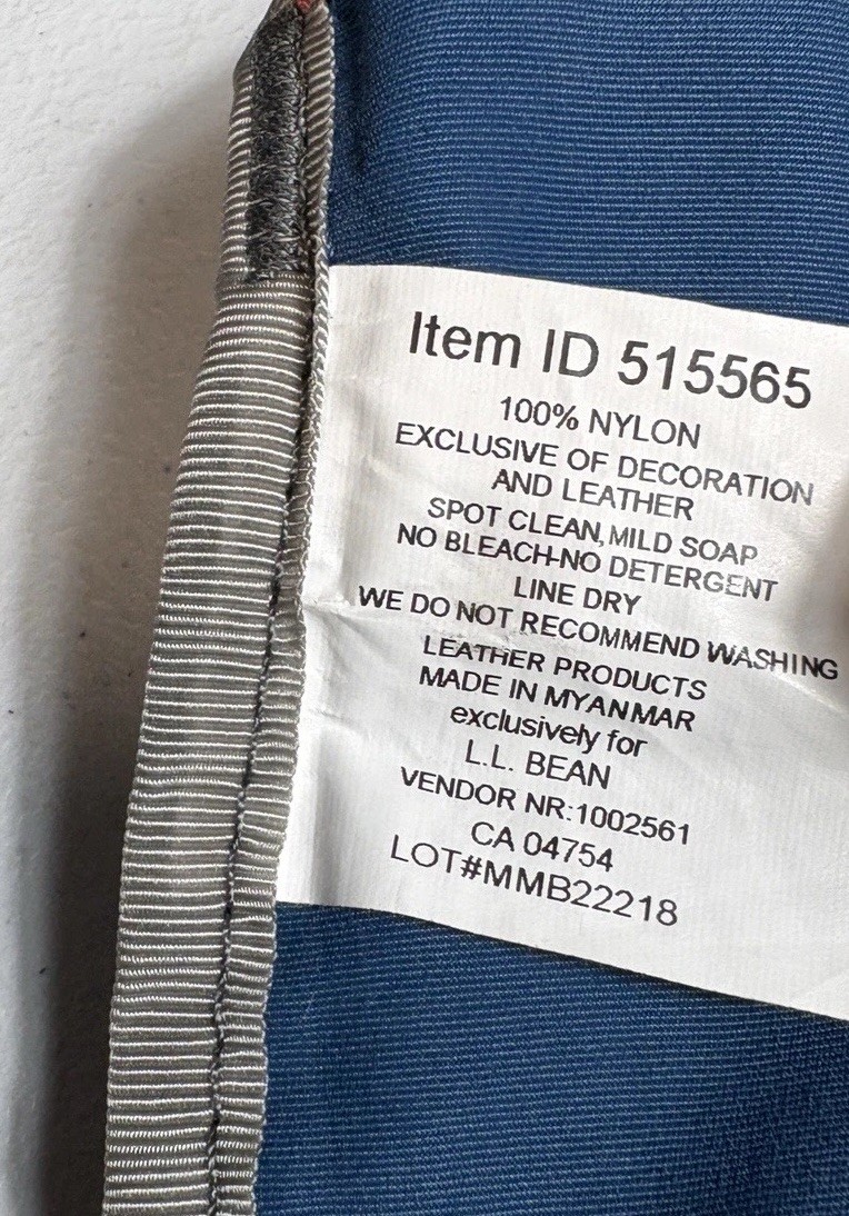 LL Bean Mountain Classic Crossbody Bag Water Resistant Multicolor Nylon
