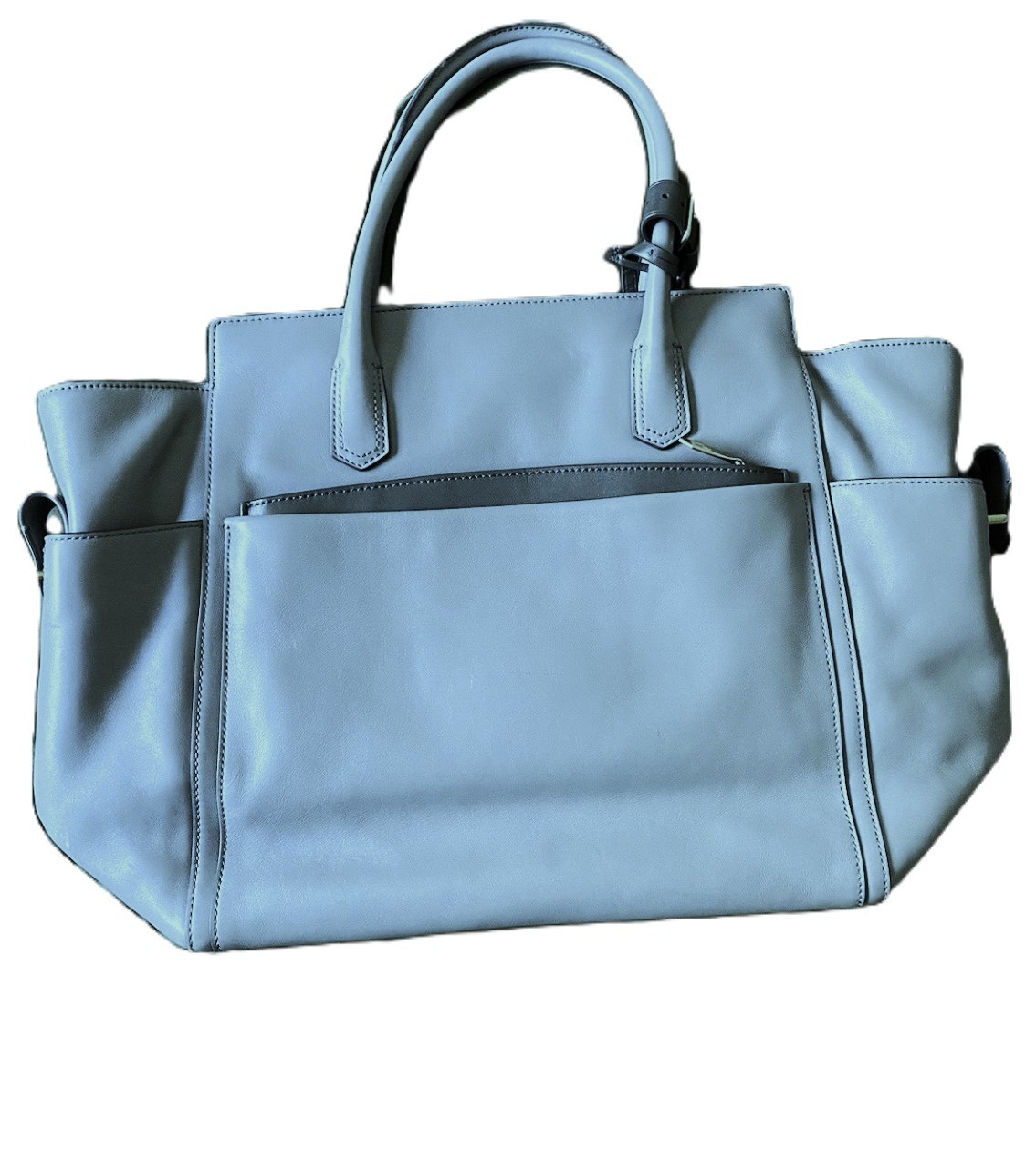 Reed Light Blue Faux Leather-All man-made material handbag-Good Condition