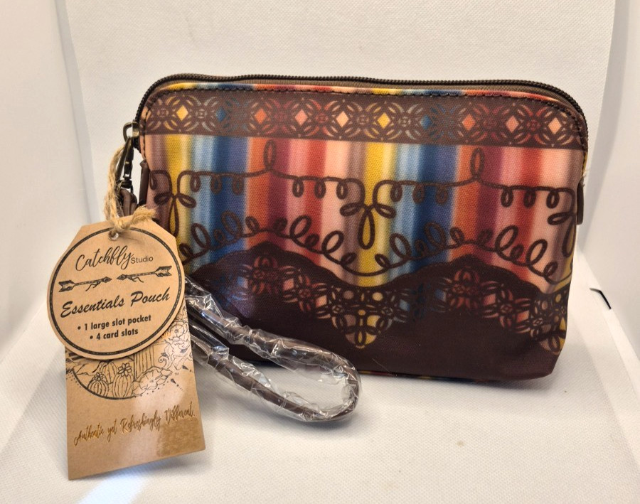 Catchfly Studio Women’s Essentials Pouch / Wristlet – Multi-Color Pattern – NWT