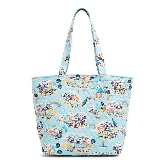NWT Vera Bradley Grand Tote Beach Treasures Shoulder Purse Handbag FREE Gift