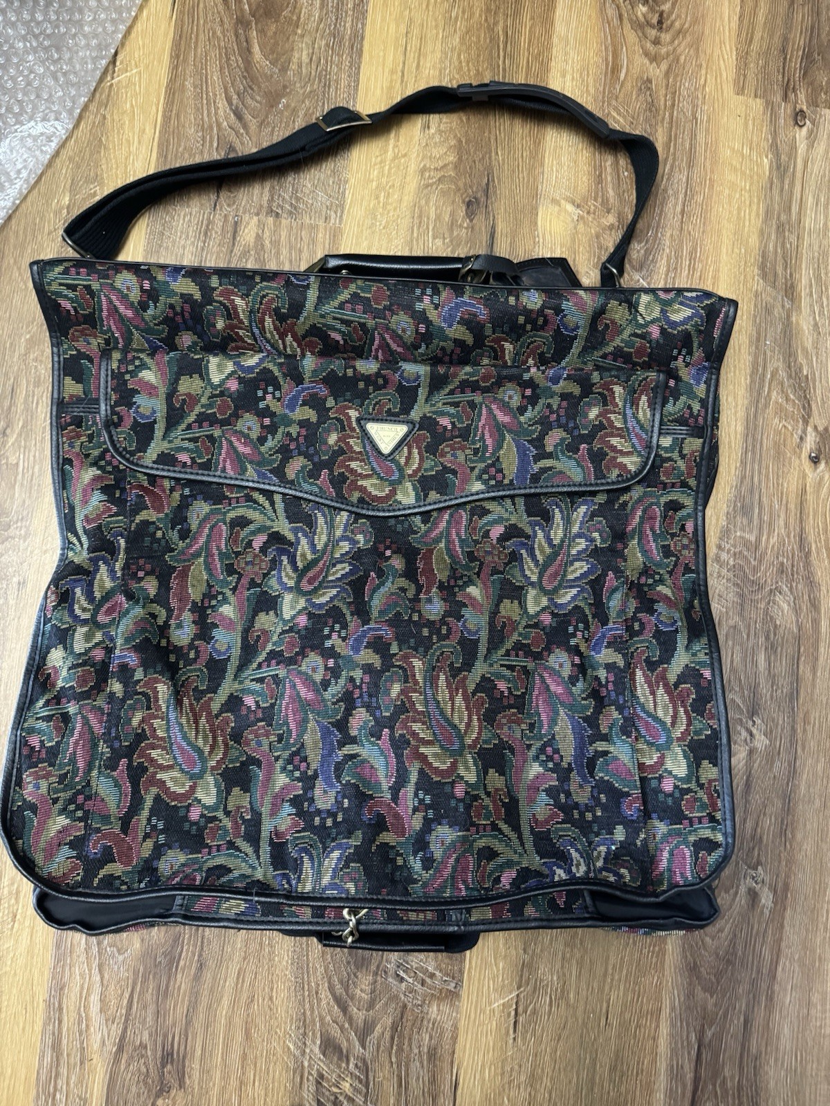 Vintage French West Indies Floral & Paisley Travel Bag – Retro Tote / Weekender