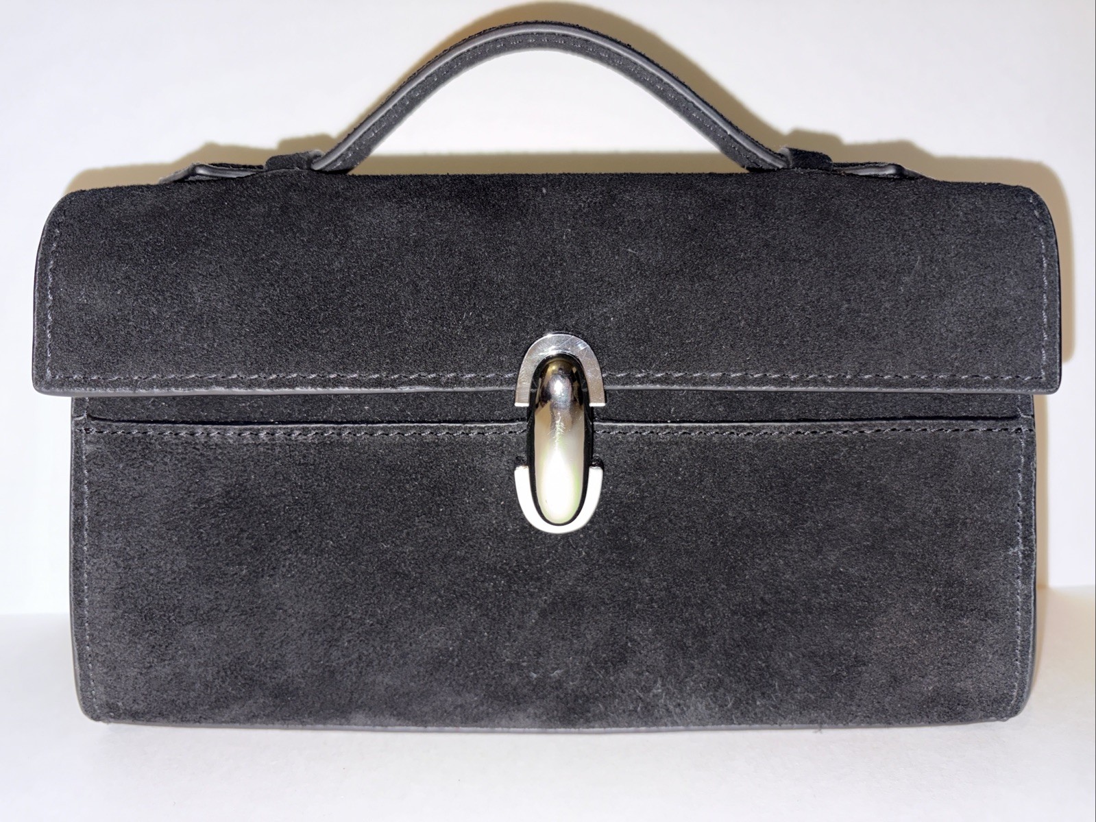 SAVETTE Symmetry Pochette Suede Black