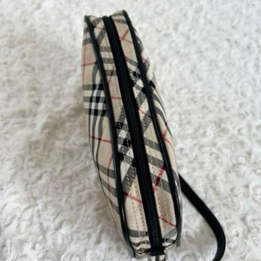 BURBERRY BLUE LABEL Shoulder Hand Bag Pouch Nova Check Vintage Auth From Japan