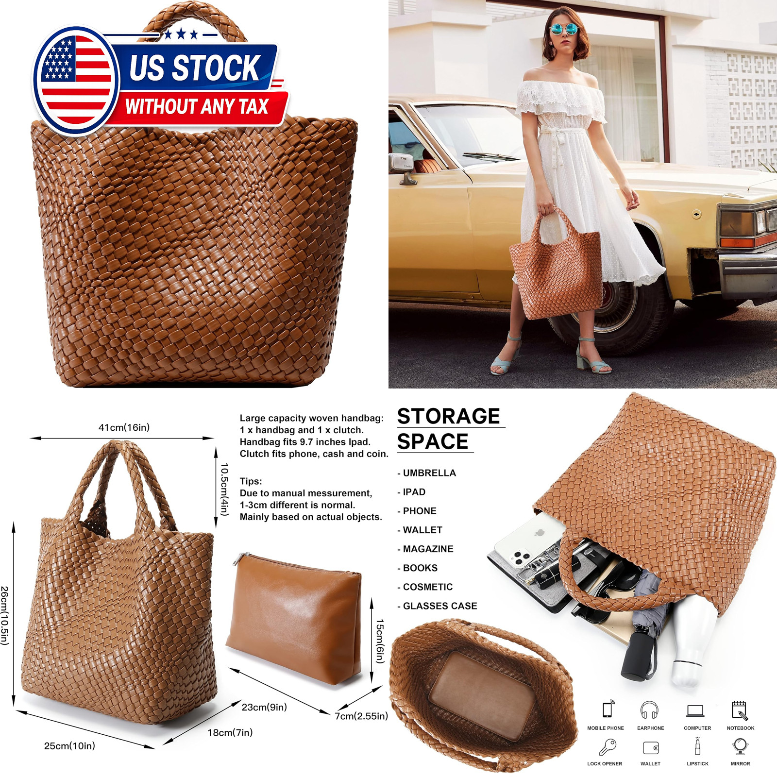Vegan Leather Purses for Women, Handmade Purses and Handbags Summer Beach Travel