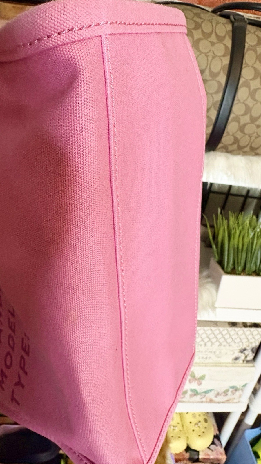 Marc Jacobs Standard Supply Canvas Tote LARGE HUGE CANDY PINK