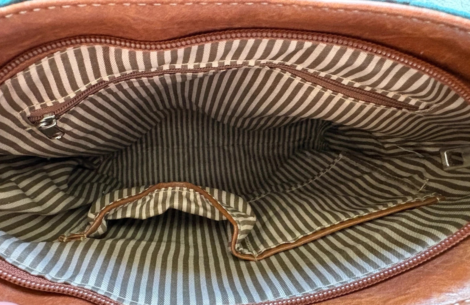 WESTERN – COWGIRL Fringe Cross Body PURSE Brown Turquoise CONCEAL CARRY Bag