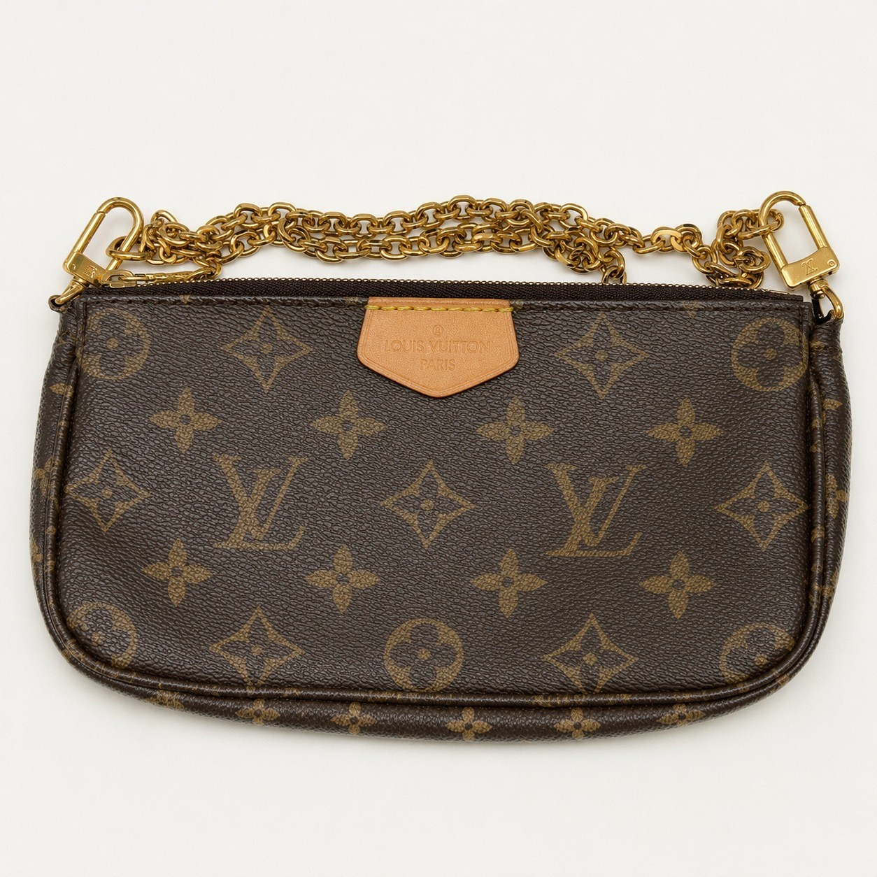 Louis Vuitton Multi Pochette Accessoires M44813 Monogram Khaki Strap Chain Japan