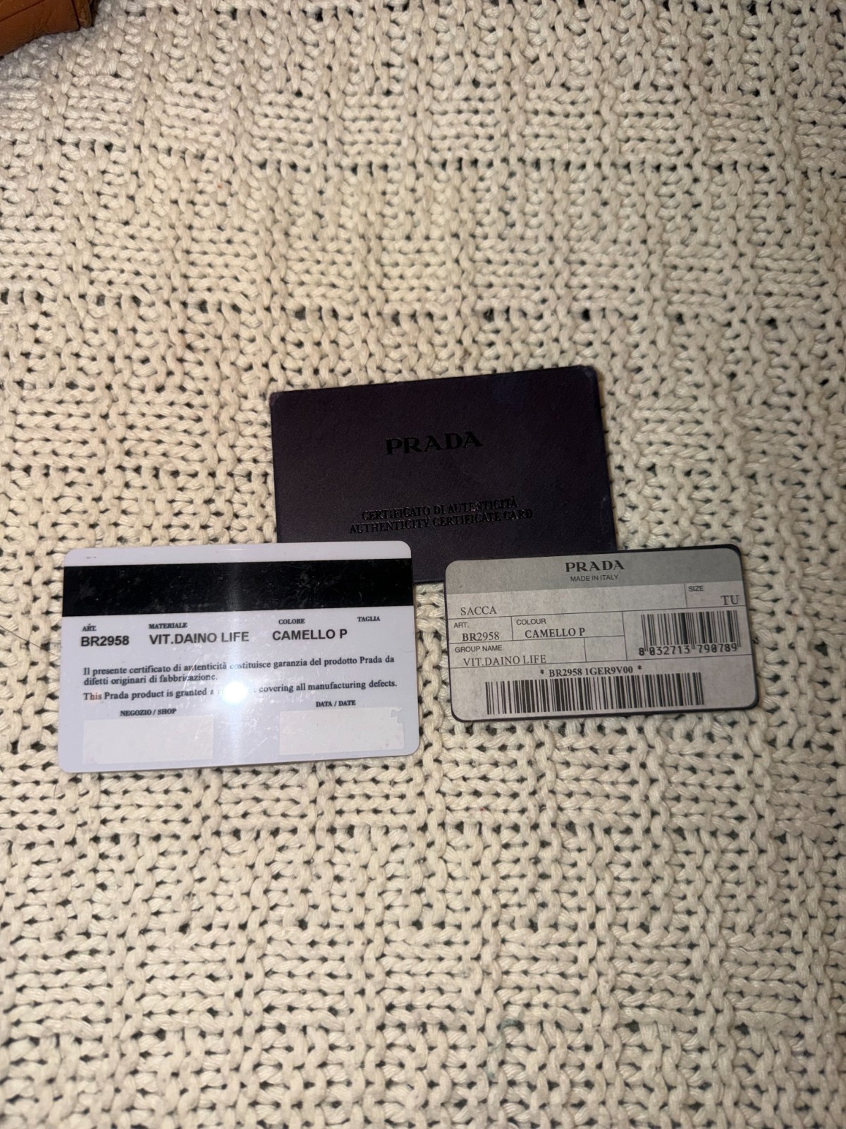 Authentic Prada Vitello Daino Leather Tote Bag (c. ’09 – ’11) w/Auth Card