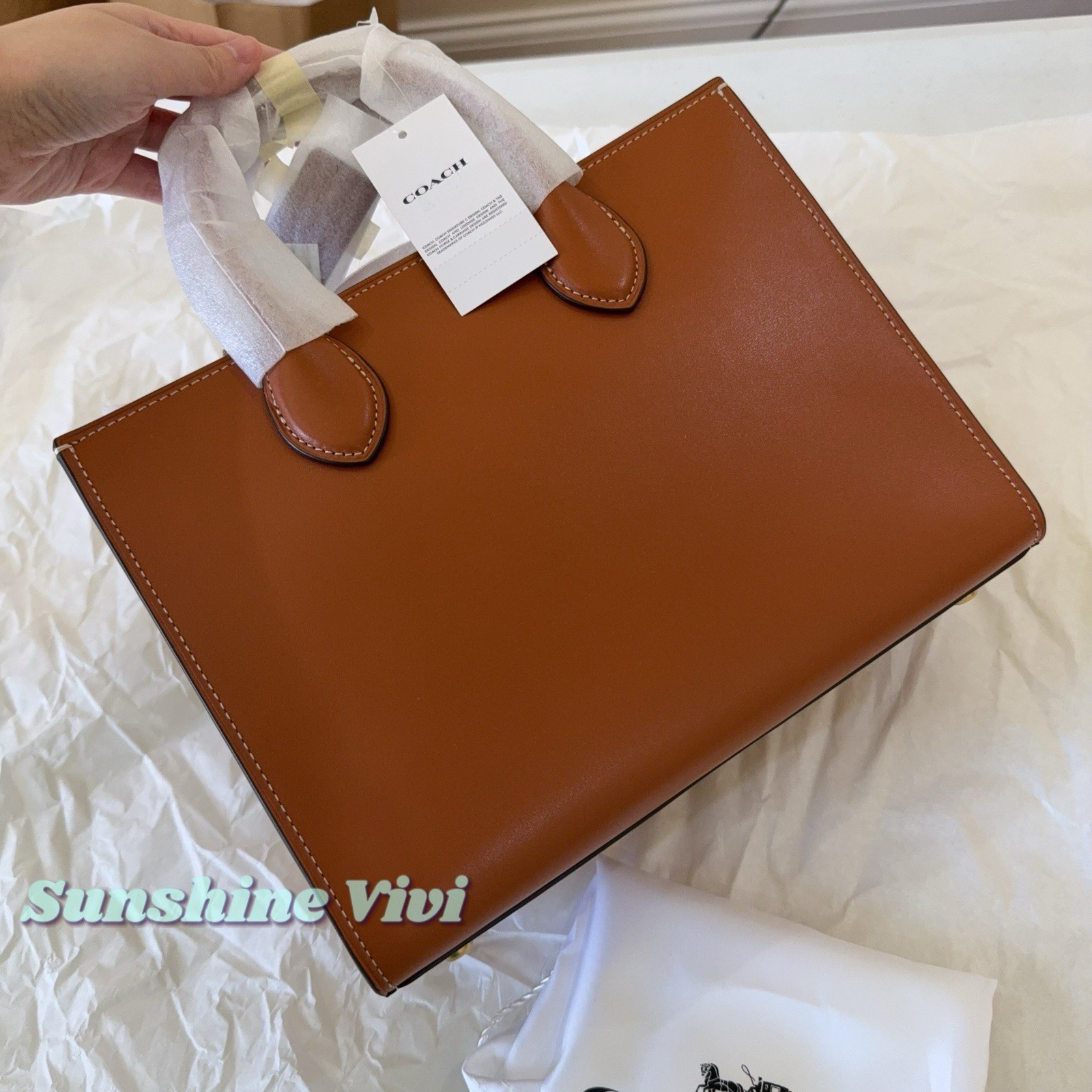 NWT Coach Ace Tote 26 Bag bag CR681 B4/BURNISHED AMBER Refined calf leather