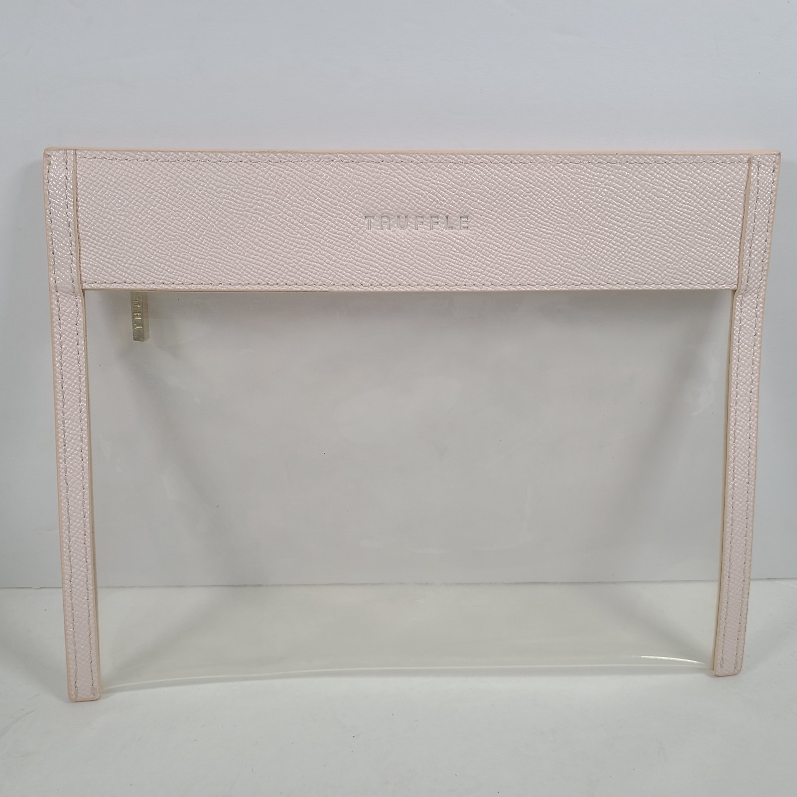 Truffle Clarity Clutch Purse Pouch Bag Beige Clear Small