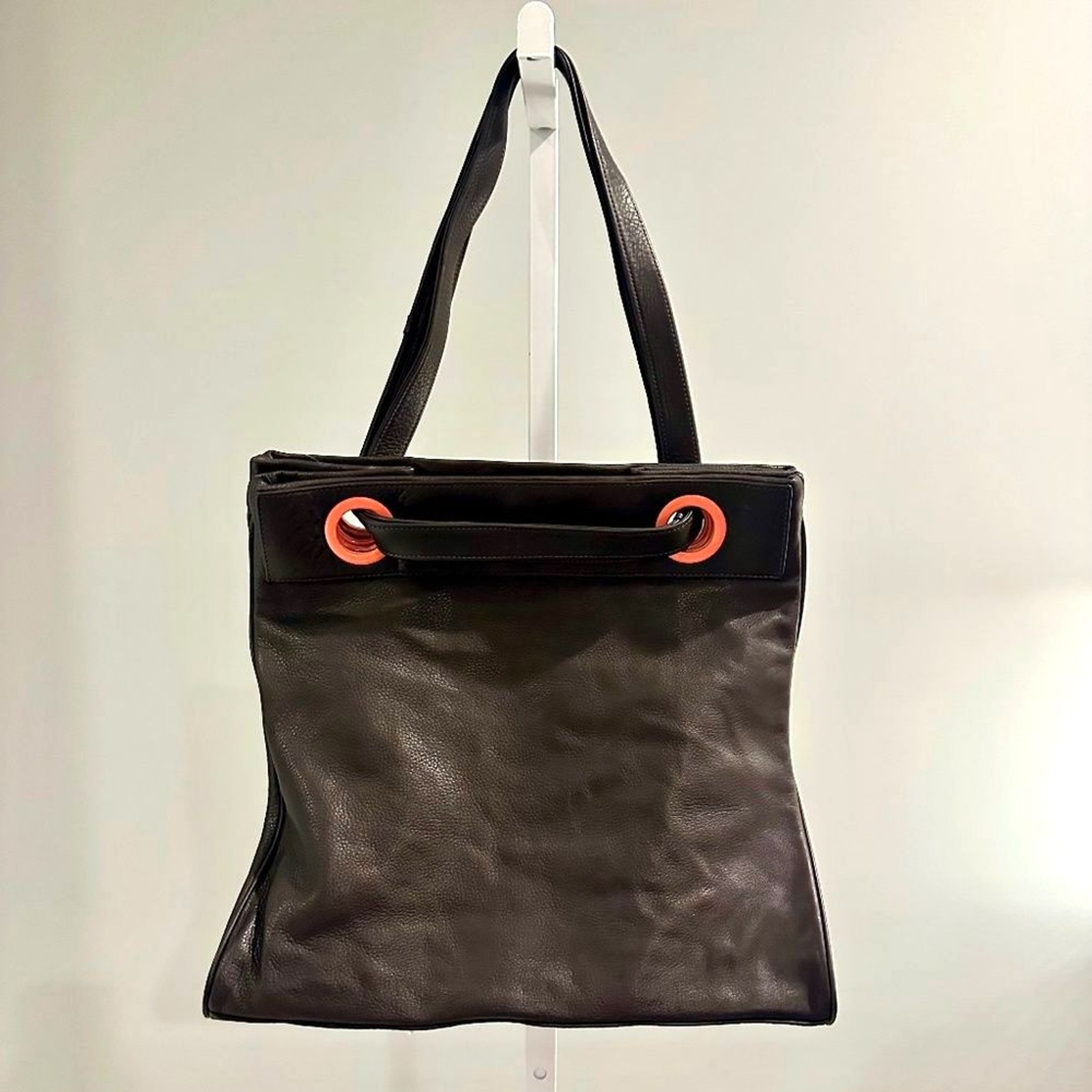 BULGA Saks 5th Avenue Amazing Soft Brown Leather Tote Bag NWT $475!!