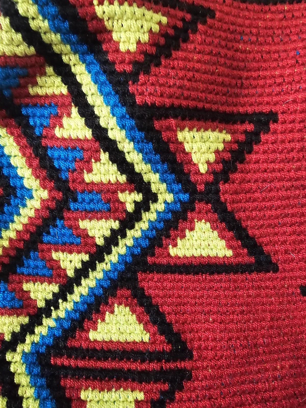 Authentic Handwoven Colombian Wayuu Mochila Bucket Bag – Boho Crossbody