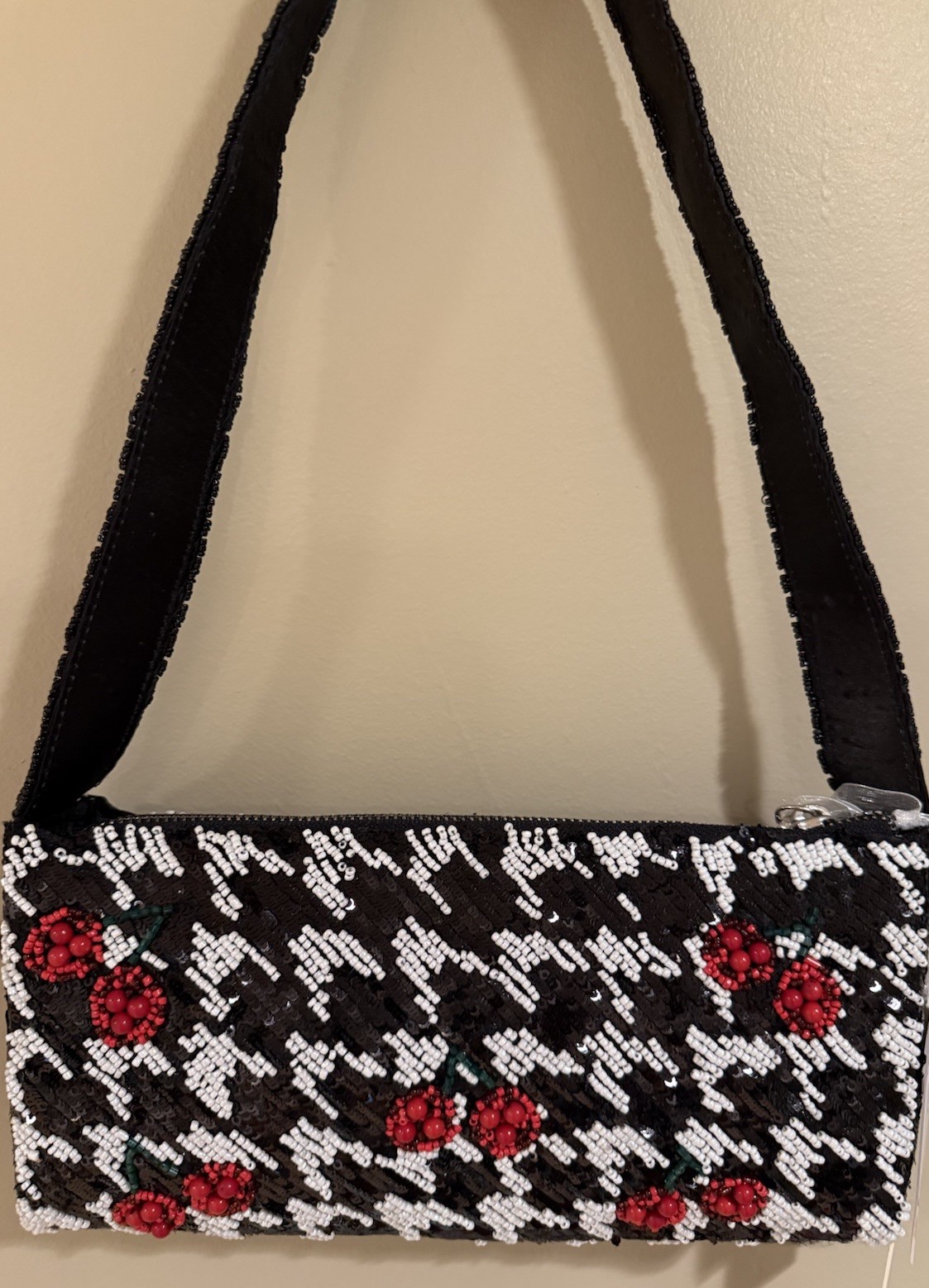 New Release -Handcrafted in Made in India Black Cherry Beaded Bag Viral TikTok