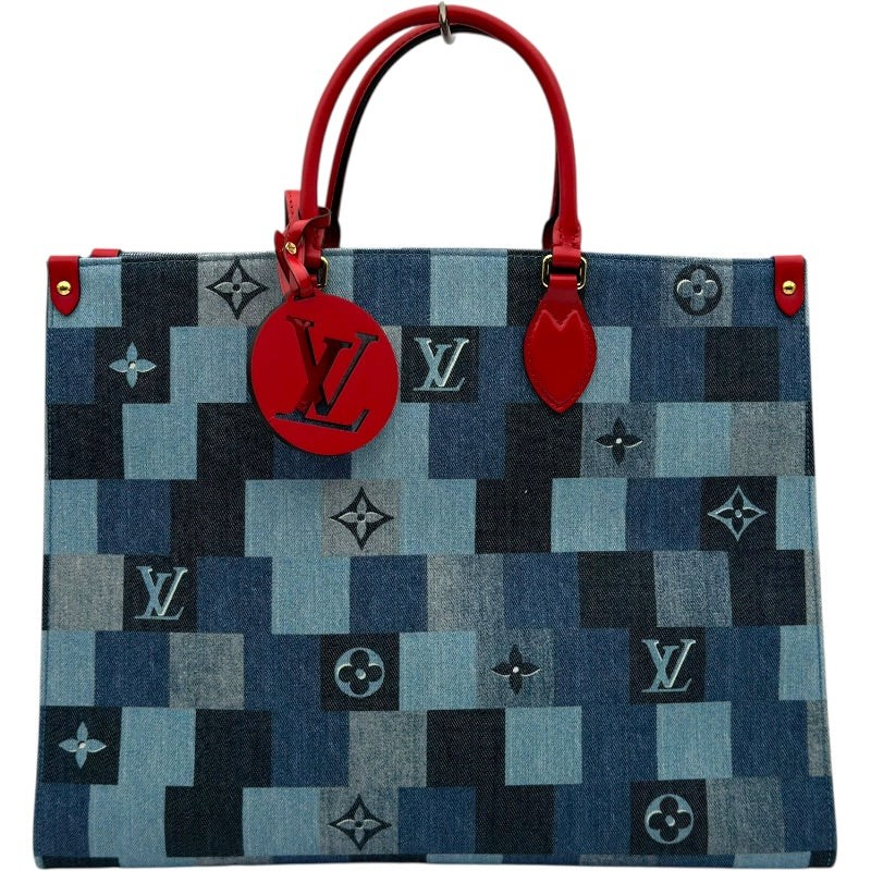 LOUIS VUITTON OnTheGo GM Blue Denim Tote M44992 #OKB2272