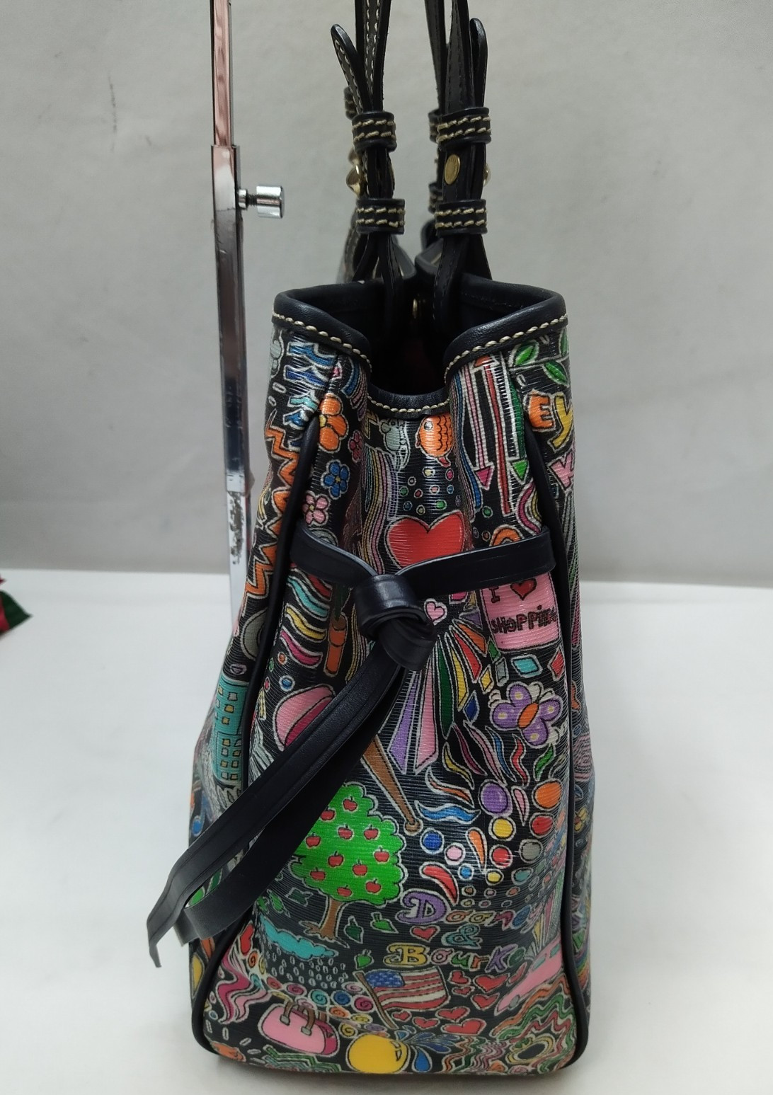 Dooney & Bourke Whimsy Multicolored Leather Double Handles Tote Bag