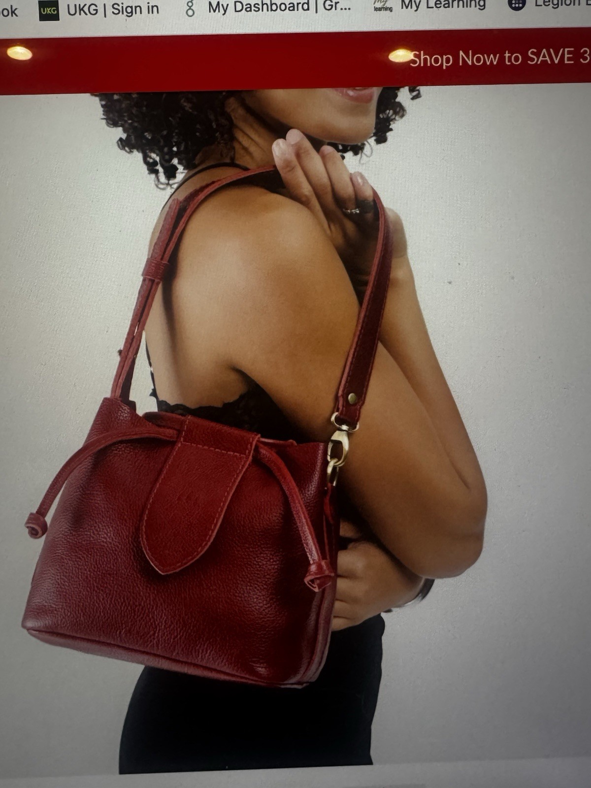 Portland Leather Goods Firefly Bucket NWT Small Chili Red $148 New!
