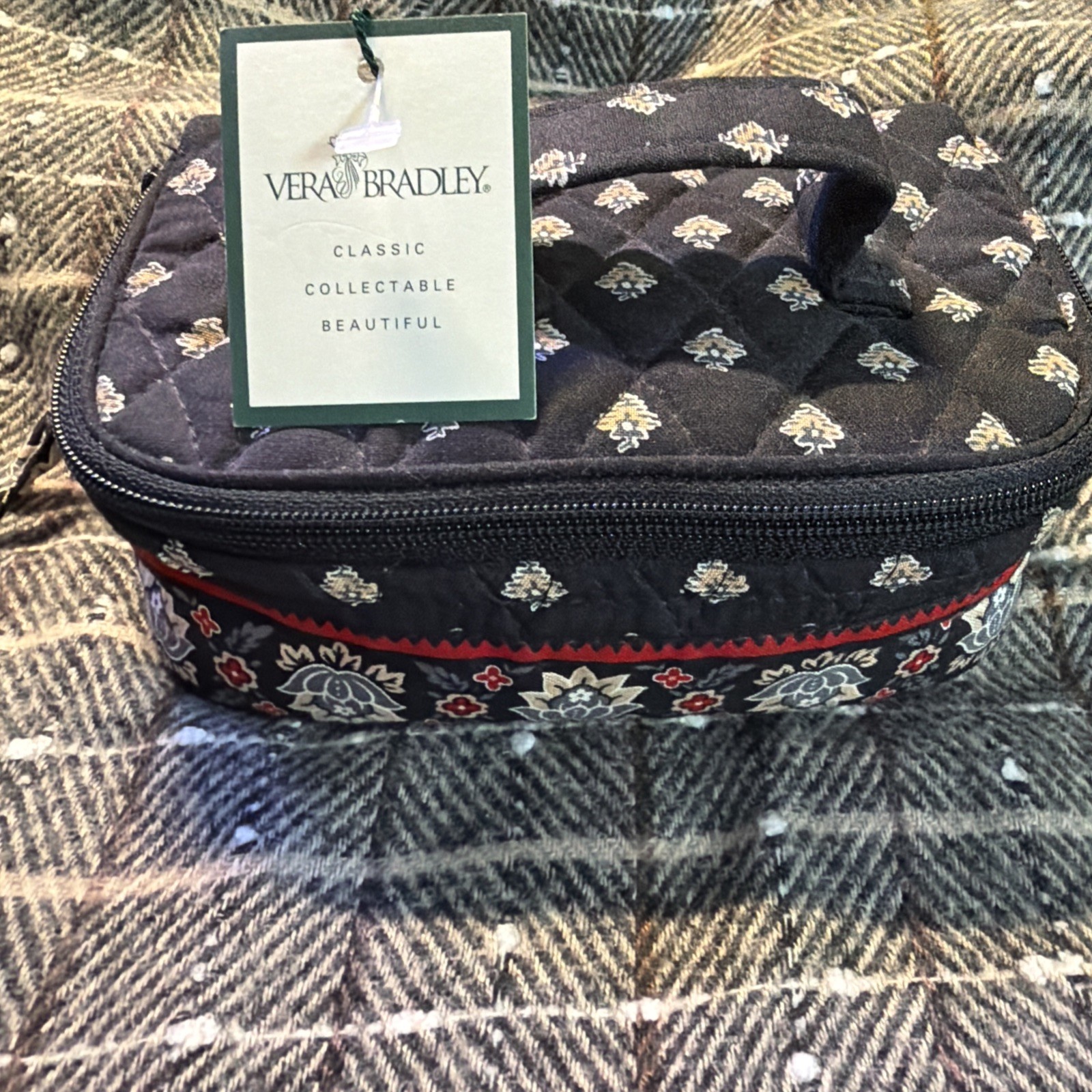 Vera Bradley Jewelry Case Classic Black Pattern NWT