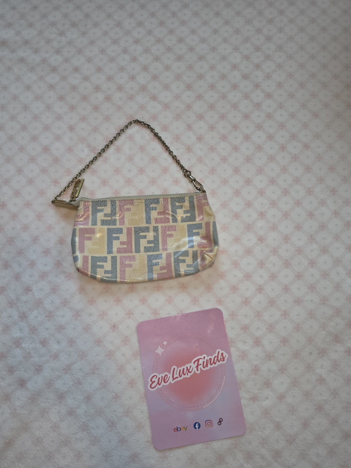 Fendi Zucca Mini Pochette Chain Bag – Vintage FF Monogram