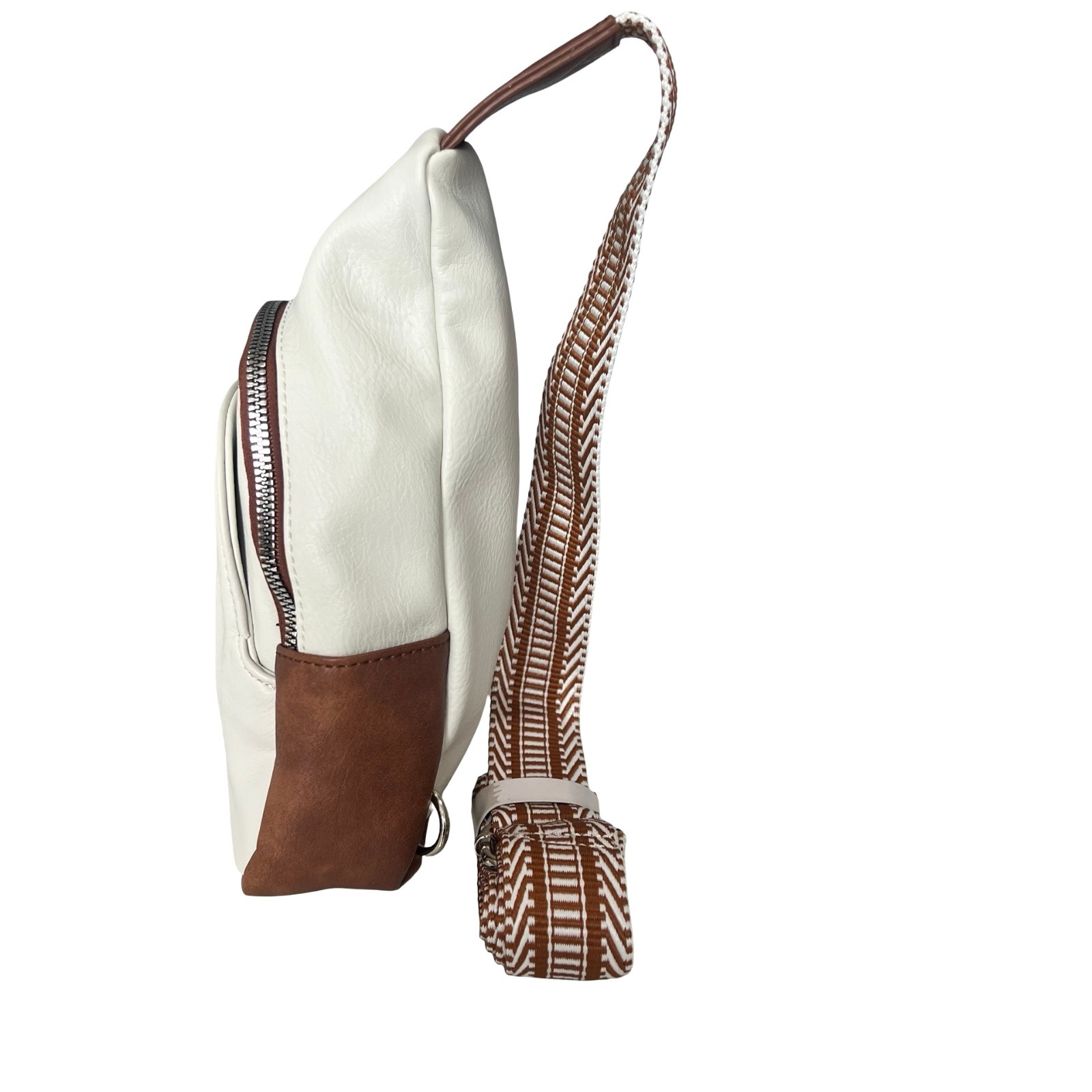 CLUCI Sling Bag for Women Crossbody Faux Leather Cream Brown New With Tag.