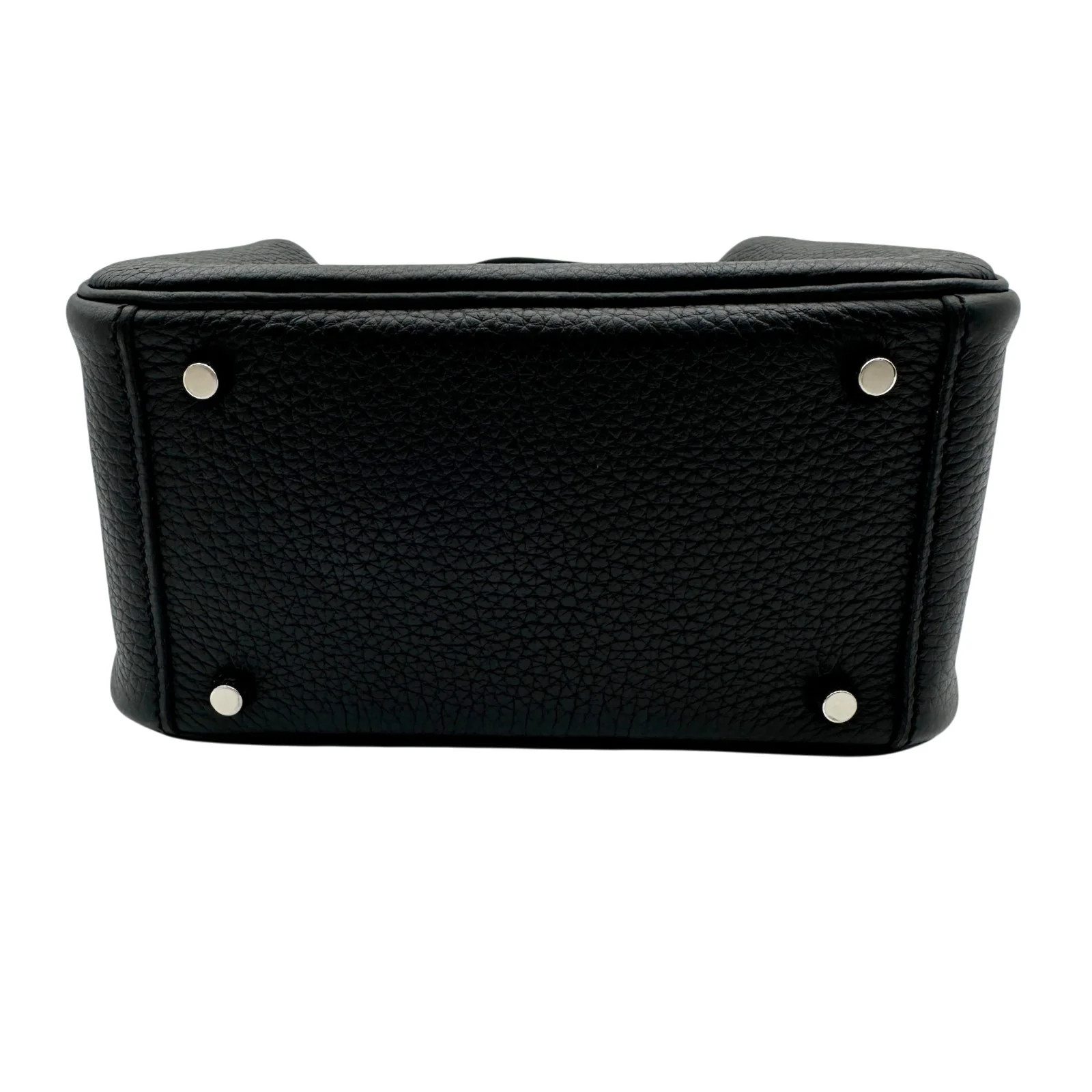 HERMES Lindy Mini Black Taurillon Leather Shoulder Bag #OKB4634