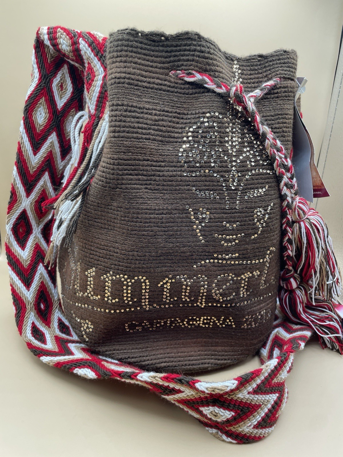 WAYUU Mochilla Large Bag SUMMERLAND CARTAGENA 2015 Bag BROWN NWT Fade Spot