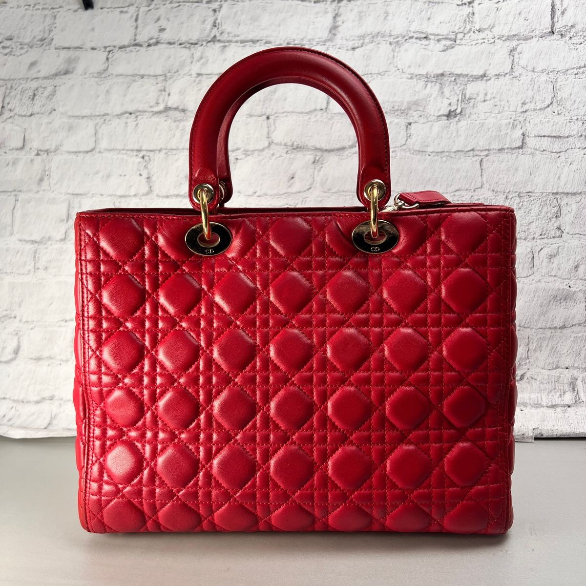 DIOR Bag: Lady Dior Cannage Pink W26H31D12cm w/o accessories;