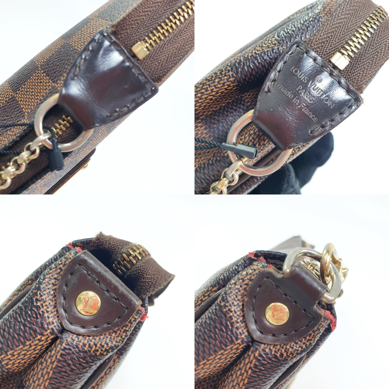 Authentic Louis Vuitton Eva Clutch Damier Ebene N55213 Guaranteed Genuine LE686