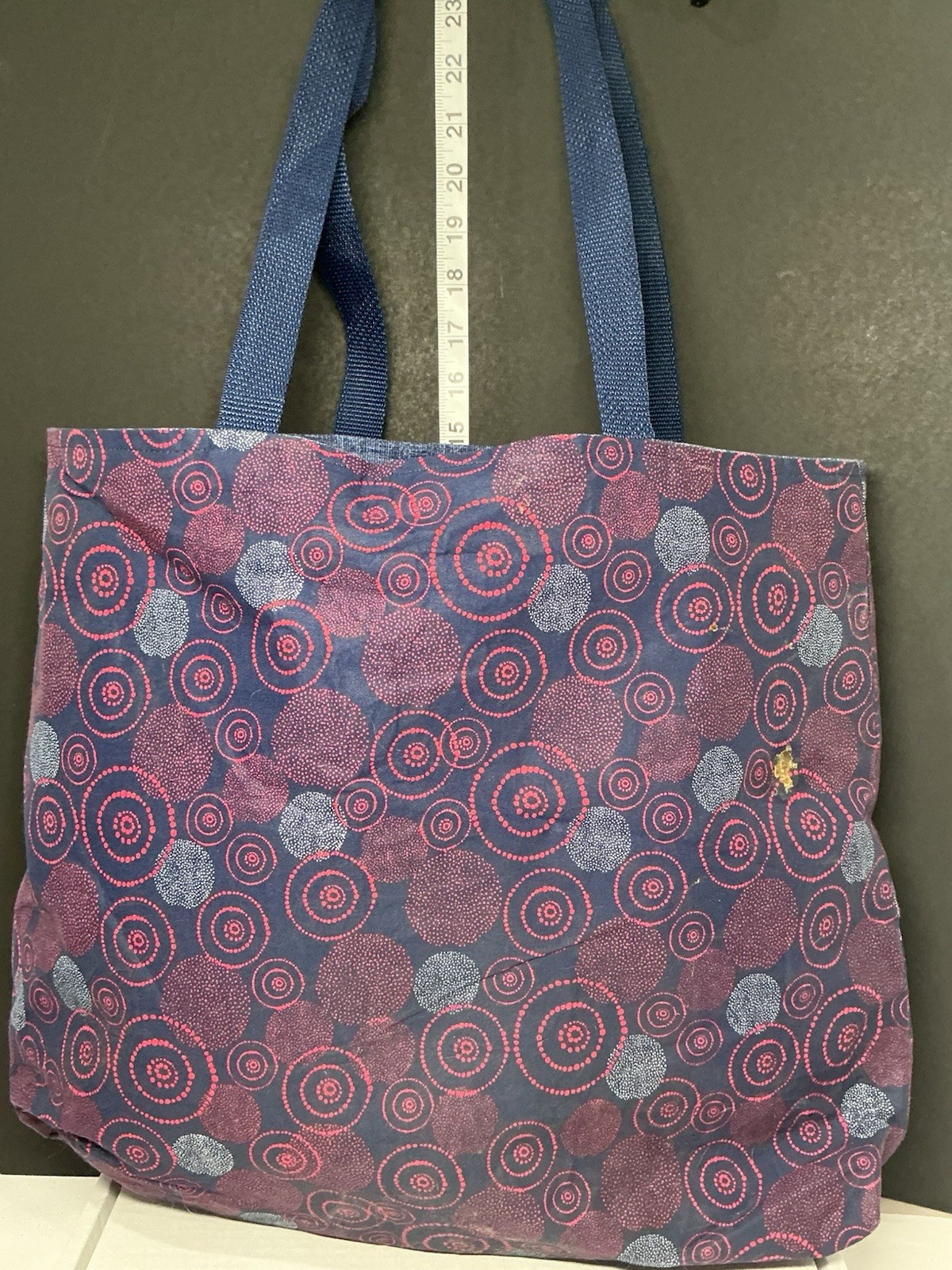 Purple Pink Blue Gray Geometric Tote Bag Double Handles Open Top Casual