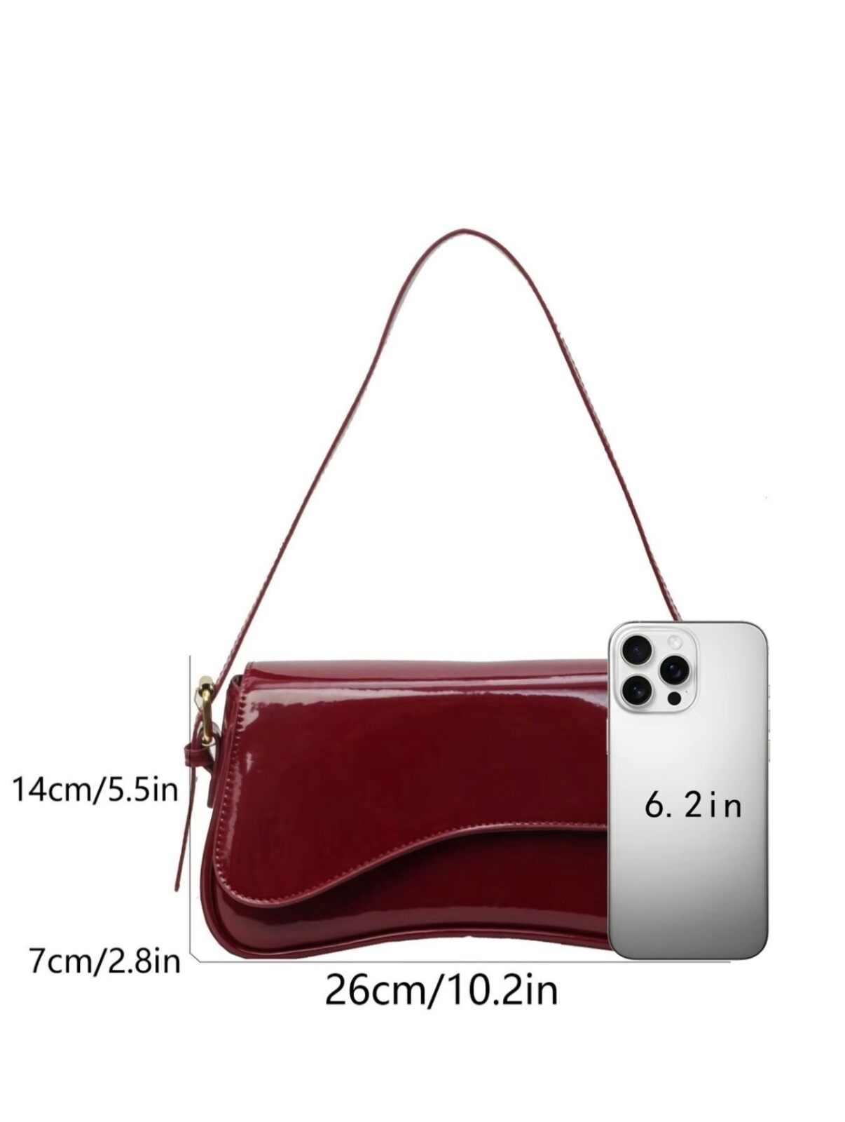 Women’s Summer Outfits 2024 Plain Color Saddle Everyday Shoulder Bag & Crossbody