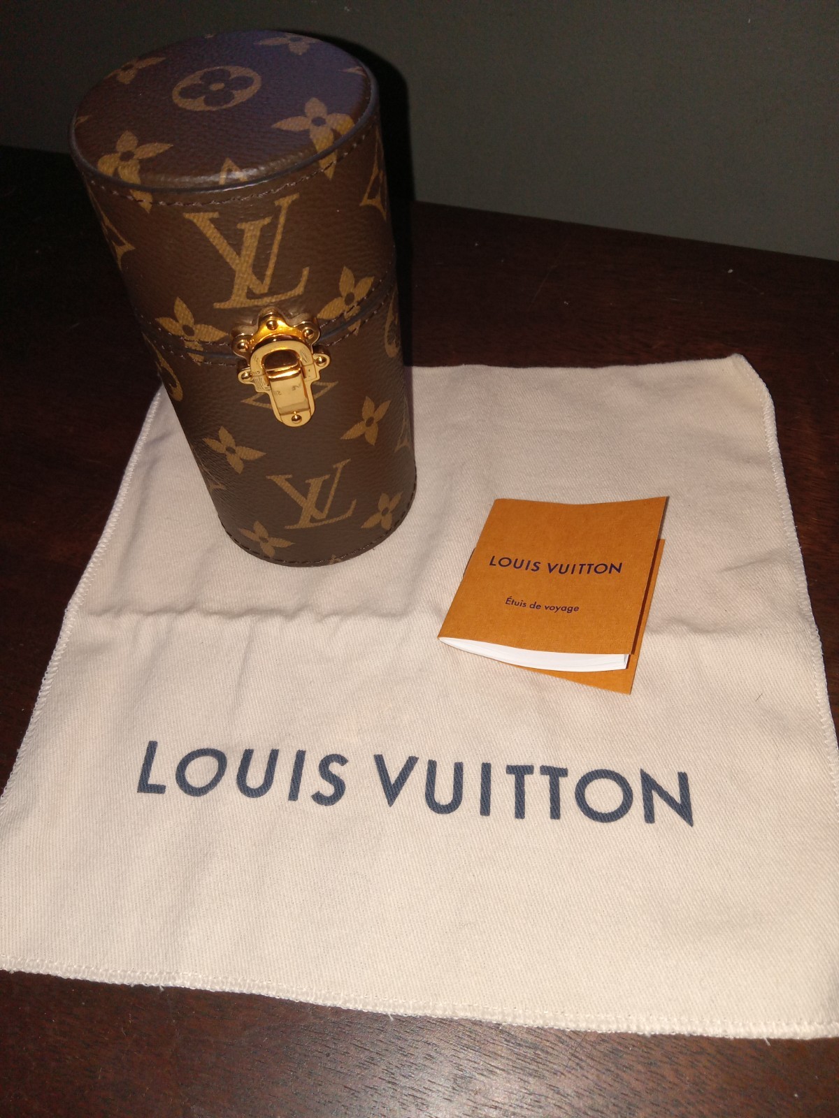 Louis Vuitton 100ML Cosmetic/Toiletry Bag Brown Leather