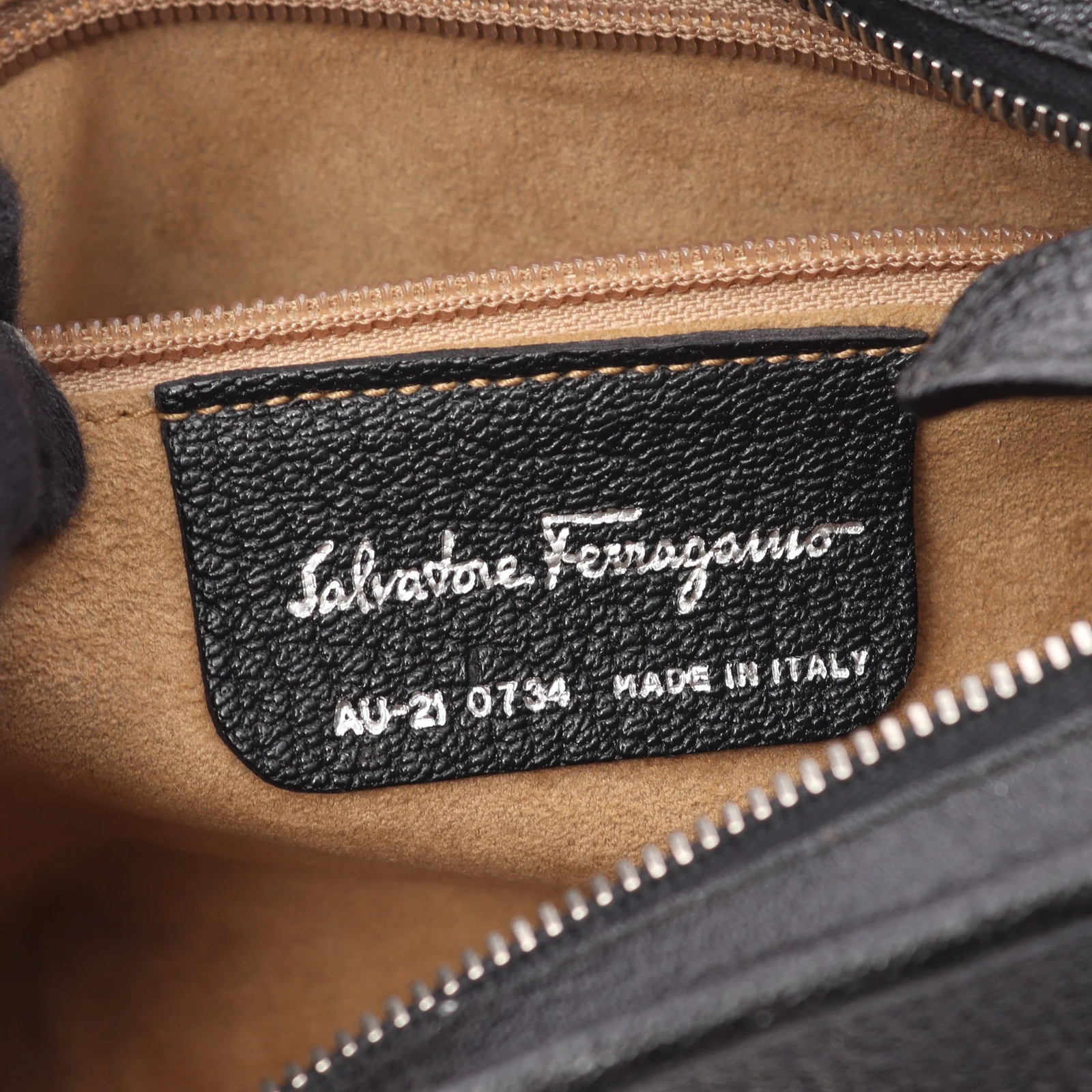 Salvatore Ferragamo Shoulder Bag Black Leather #RCB5692