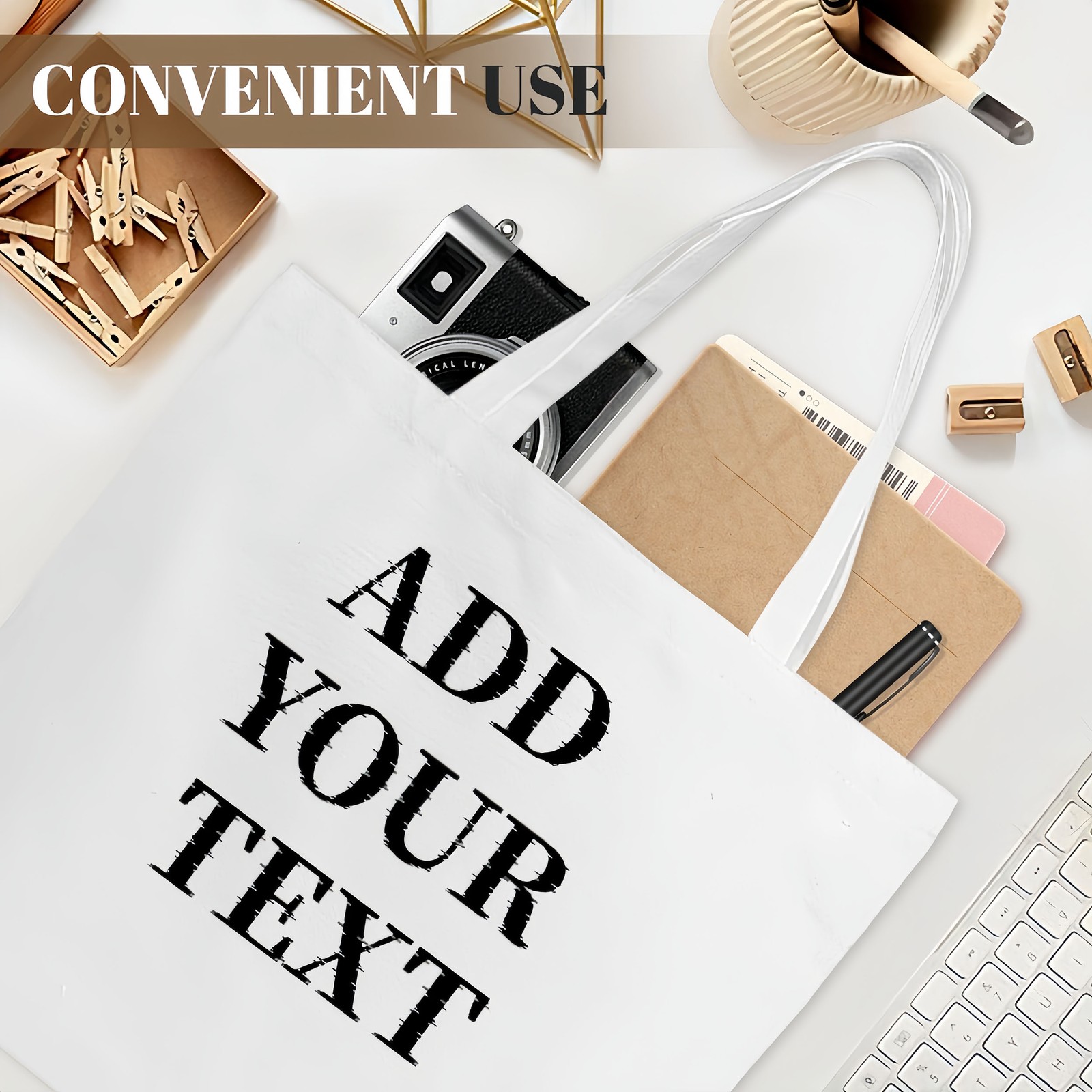 Unique Custom Canvas Bag Print Text Photo Best Friend Birthday Present
