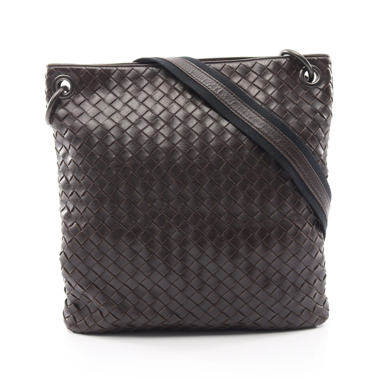 Bottega Veneta Intrecciato Shoulder Bag Brown Leather #RCB13677