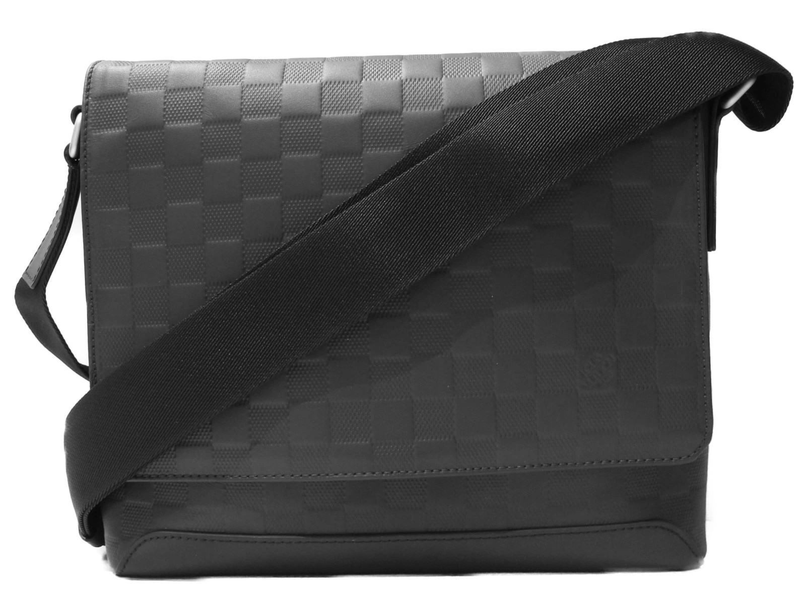 LOUIS VUITTON District Astral Navy Blue Shoulder Bag Damier Infini Black LV
